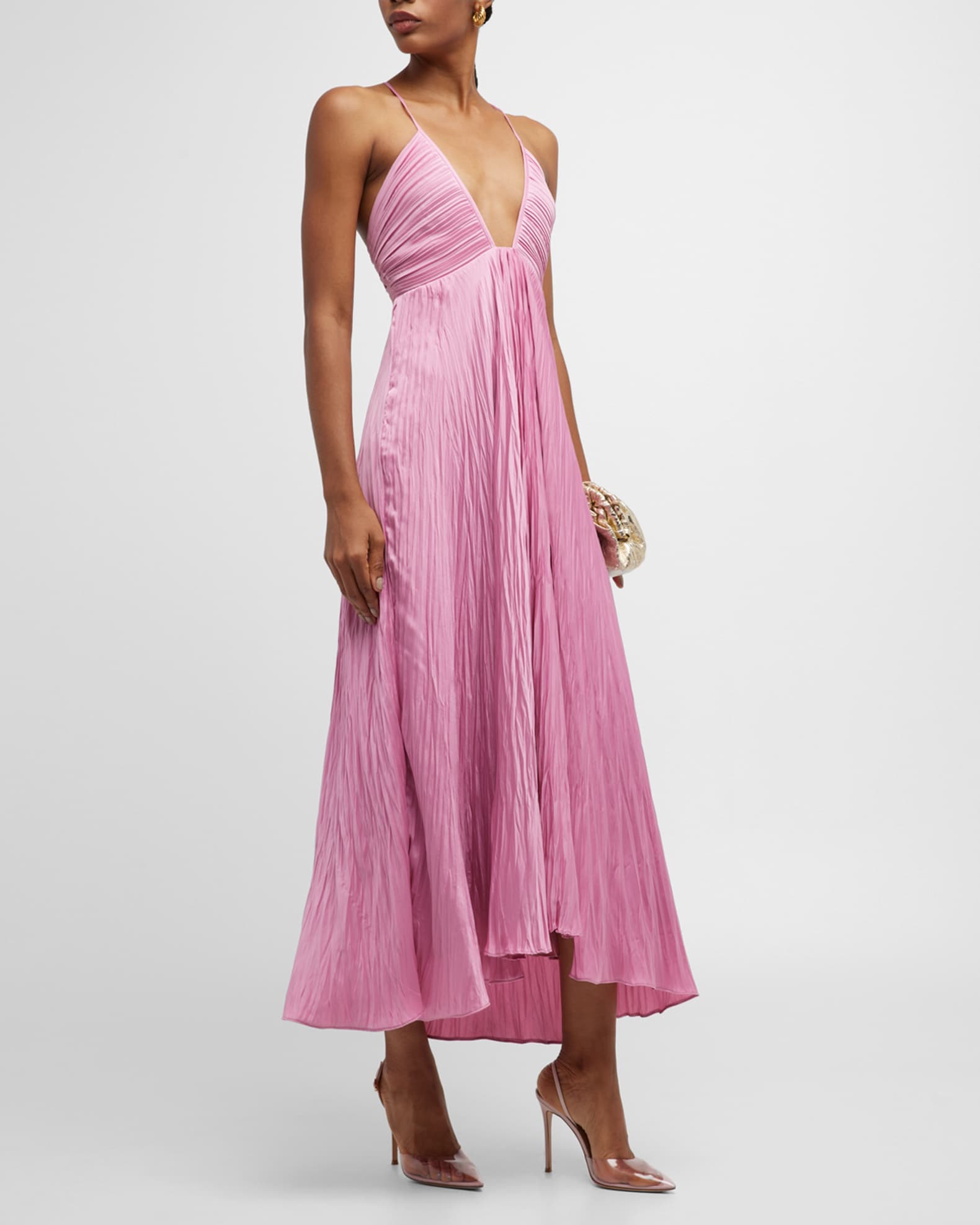 A.L.C. Angelina Pleated Midi Dress | Neiman Marcus
