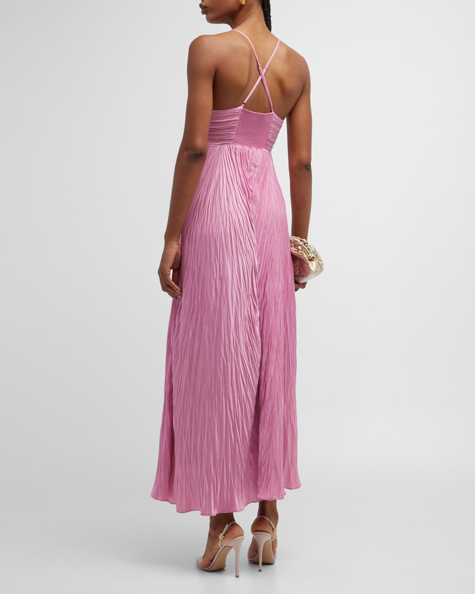 A.L.C. Angelina Pleated Midi Dress | Neiman Marcus