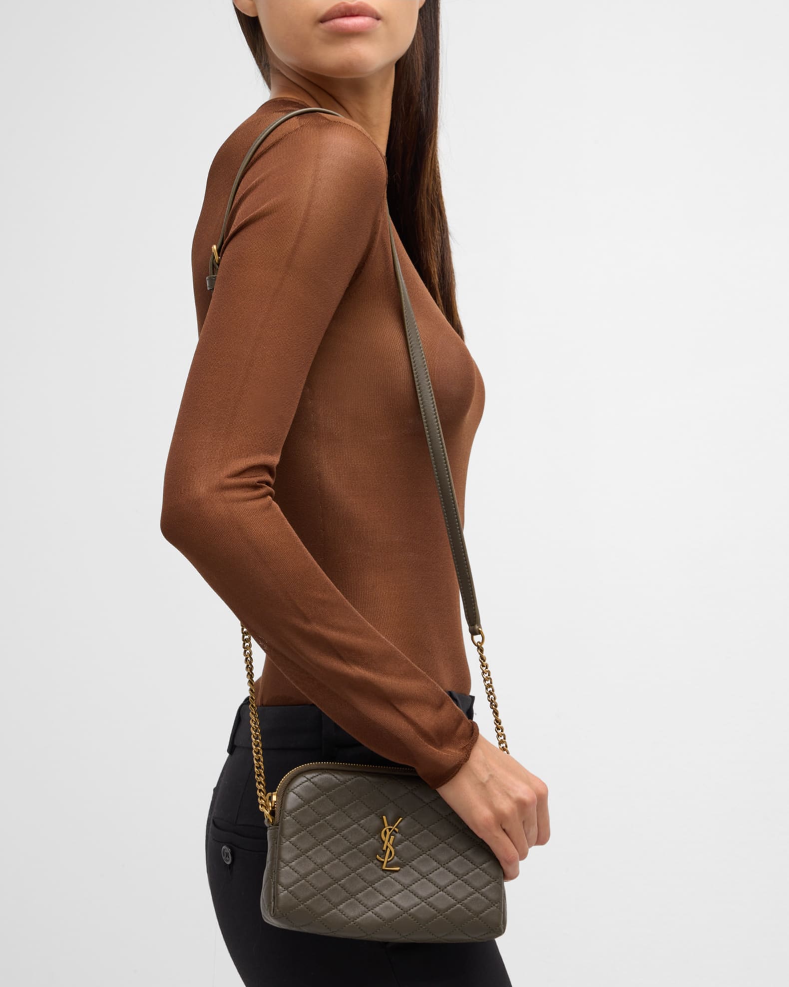 Mini lou quilted leather crossbody bag saint laurent deals