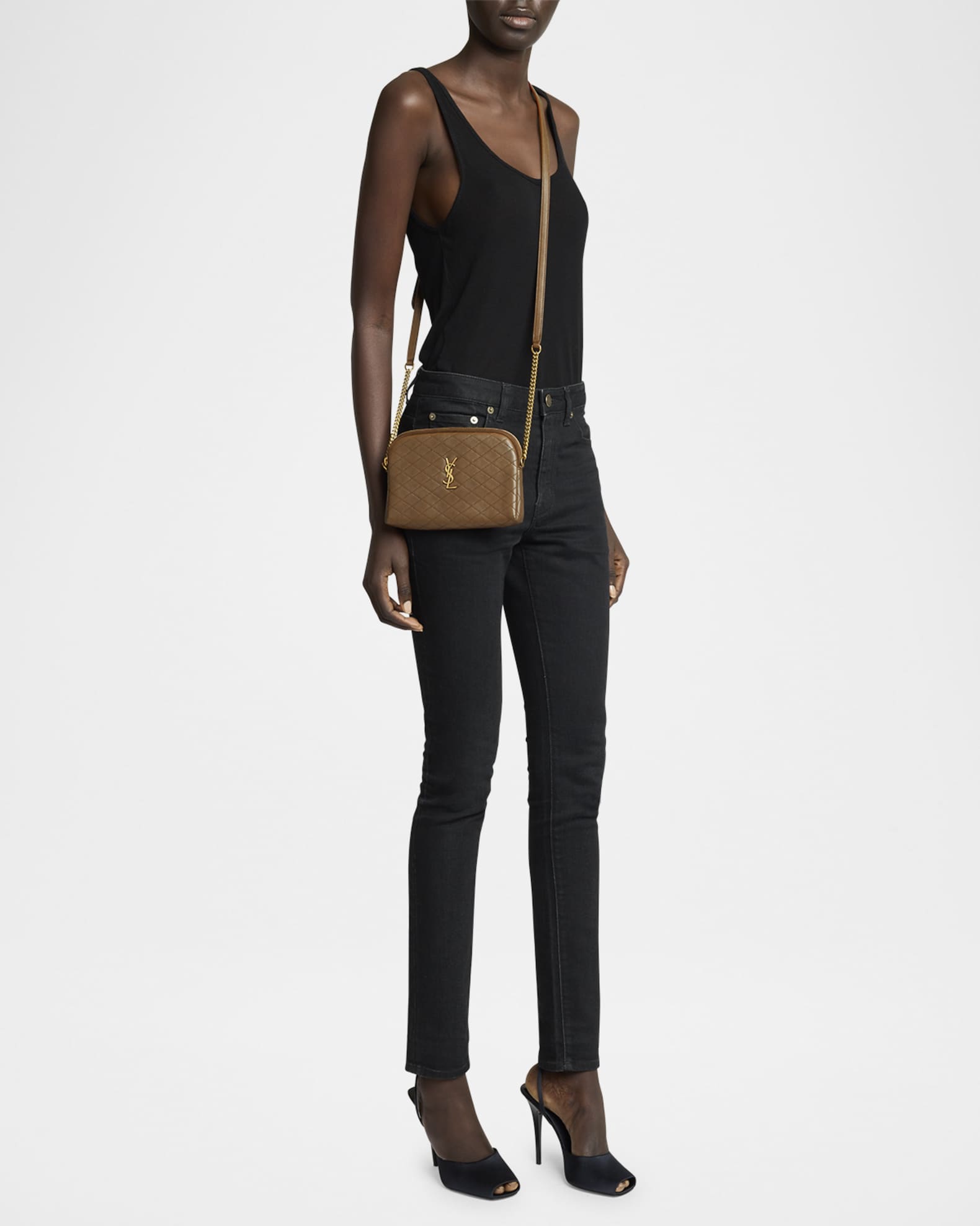 Gaby Mini YSL Crossbody Bag in Quilted Leather 1