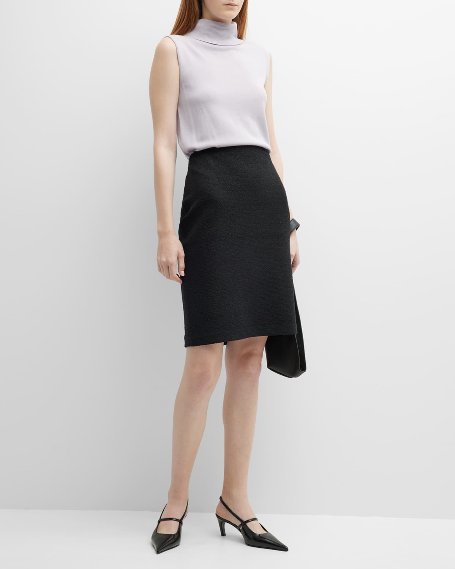 St. John Compact Boucle Knit Skirt | Neiman Marcus