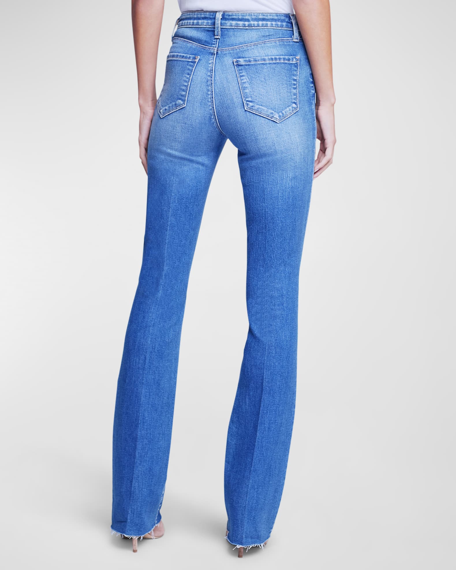 L'Agence Ruth High Rise Straight Jeans | Neiman Marcus