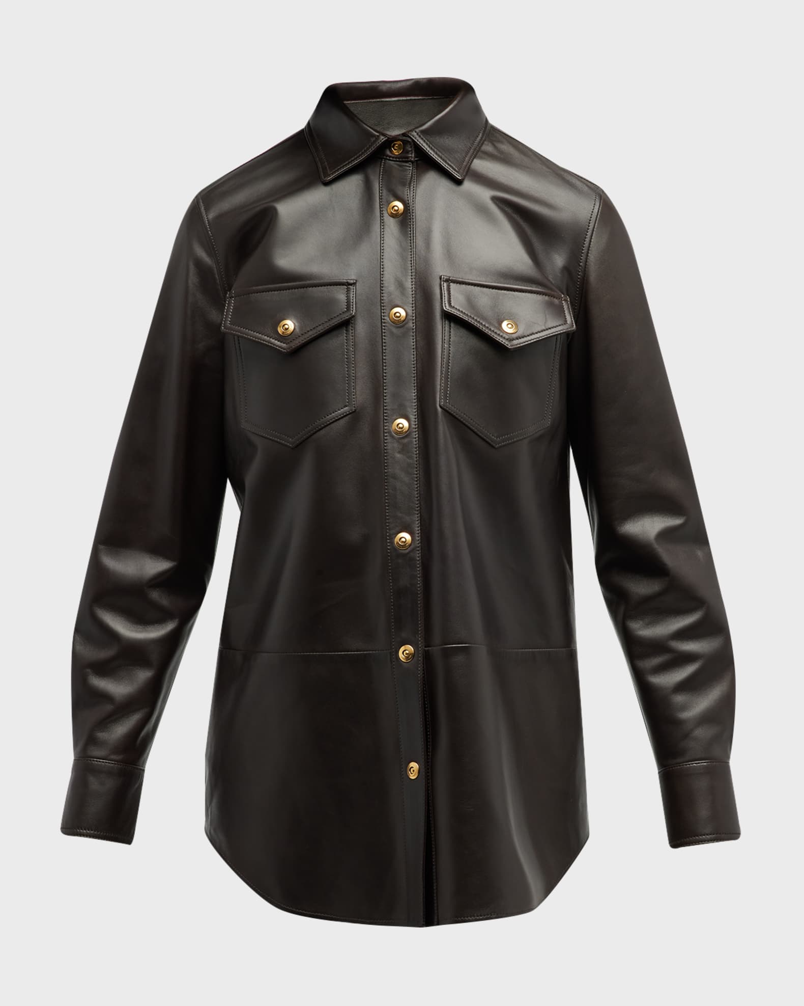 Gucci leather shirt top
