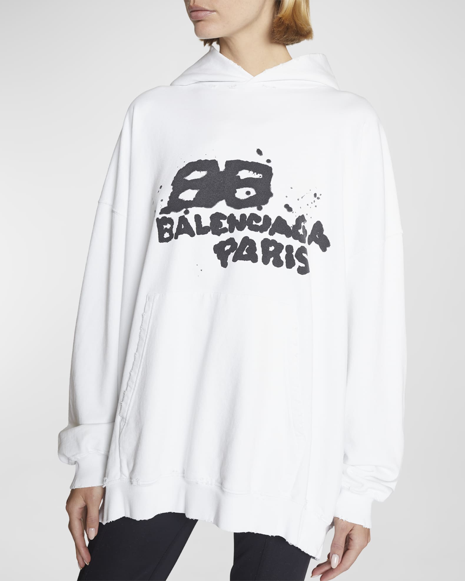 Balenciaga BB Icon Oversized Hoodie | Neiman Marcus