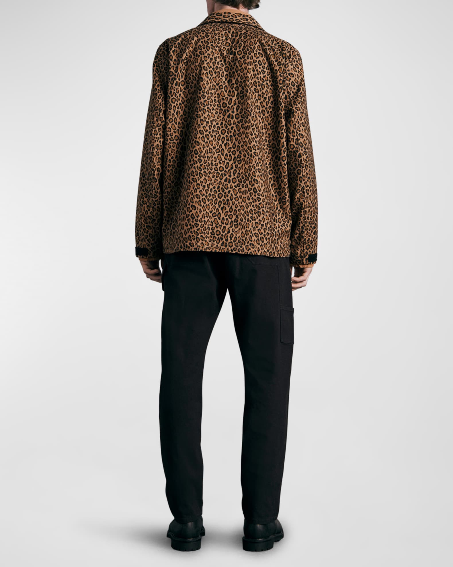 Rag & Bone Men's Leopard-Print Coach Jacket | Neiman Marcus