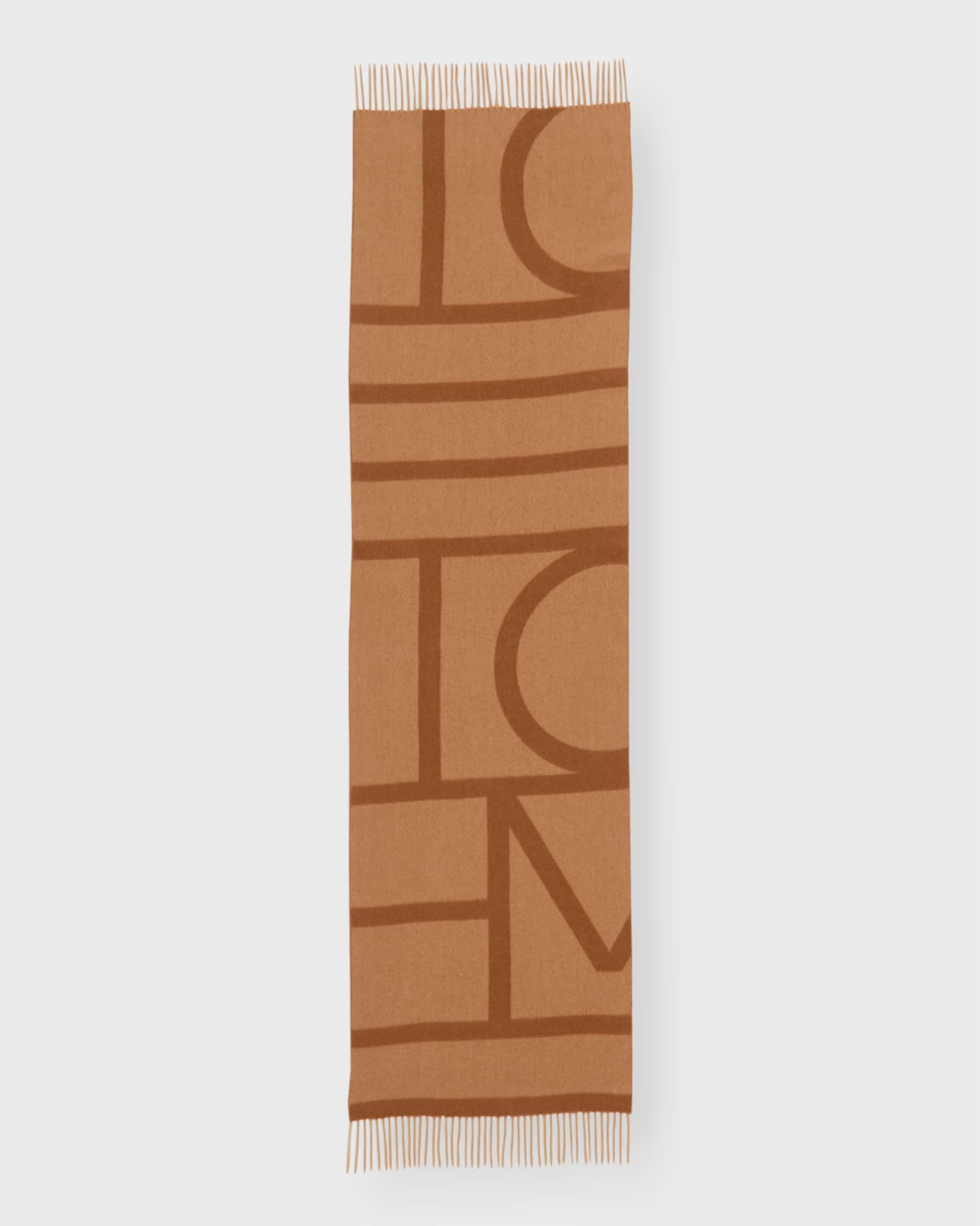 Toteme Jacquard Monogram Wool Scarf | Neiman Marcus