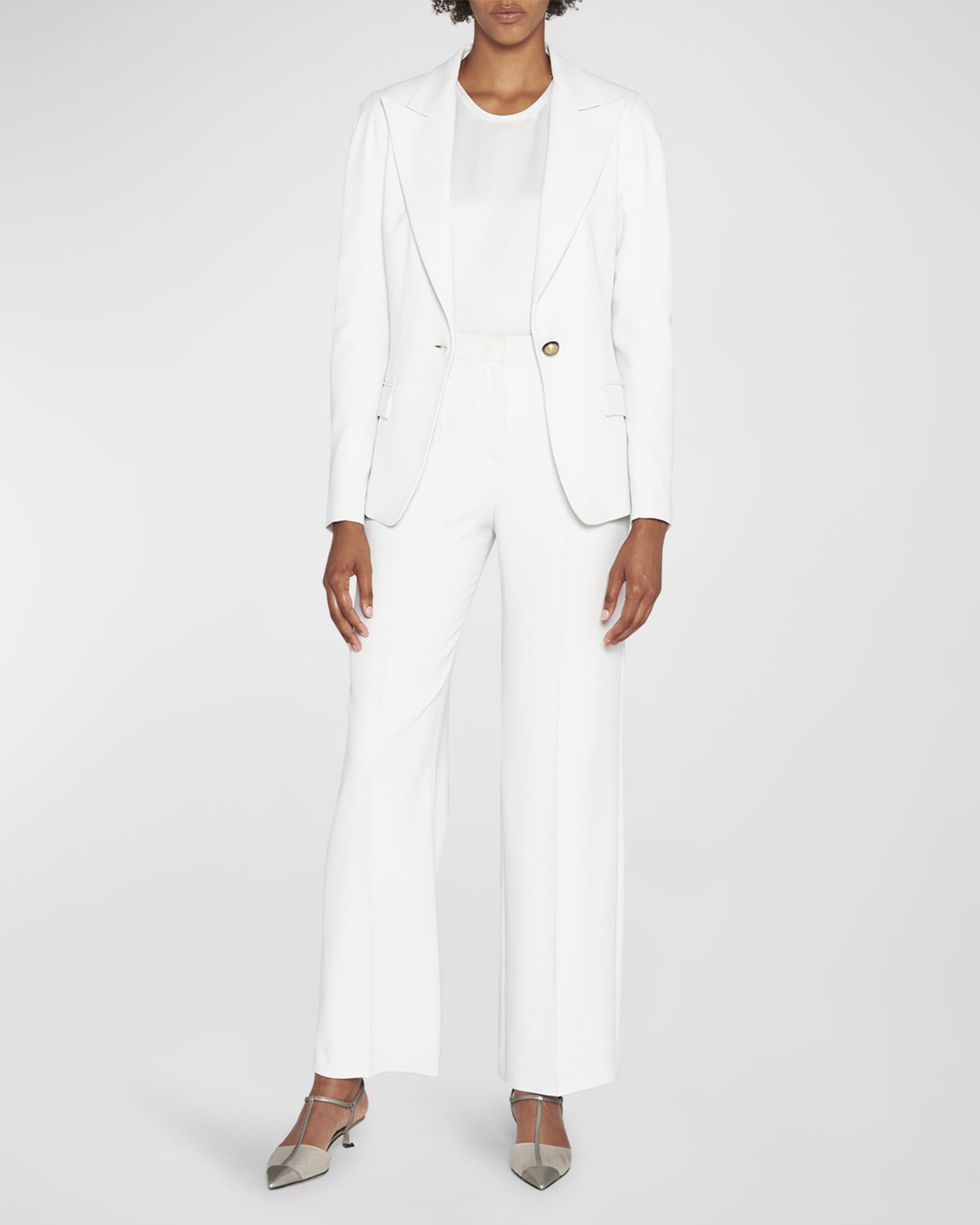 Viscose Cady Single-Breasted Blazer 1
