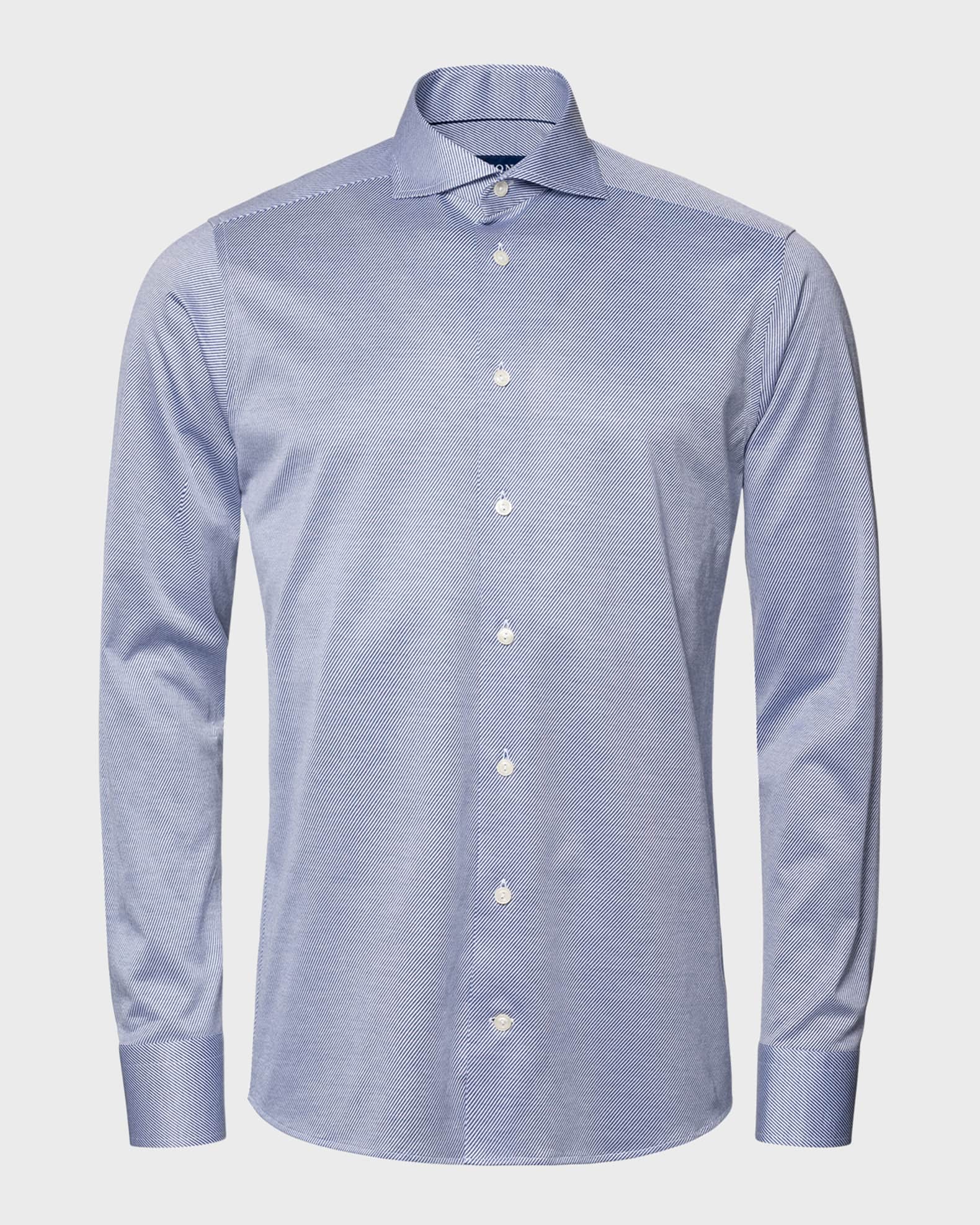 Eton Men's Diagonal Jacquard Knit Dress Shirt | Neiman Marcus