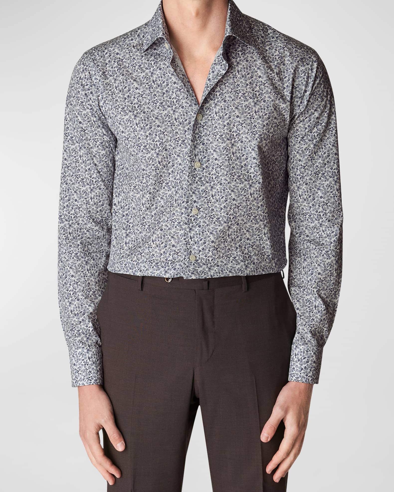 Eton Men's SlimFit Floral Dress Shirt Neiman Marcus