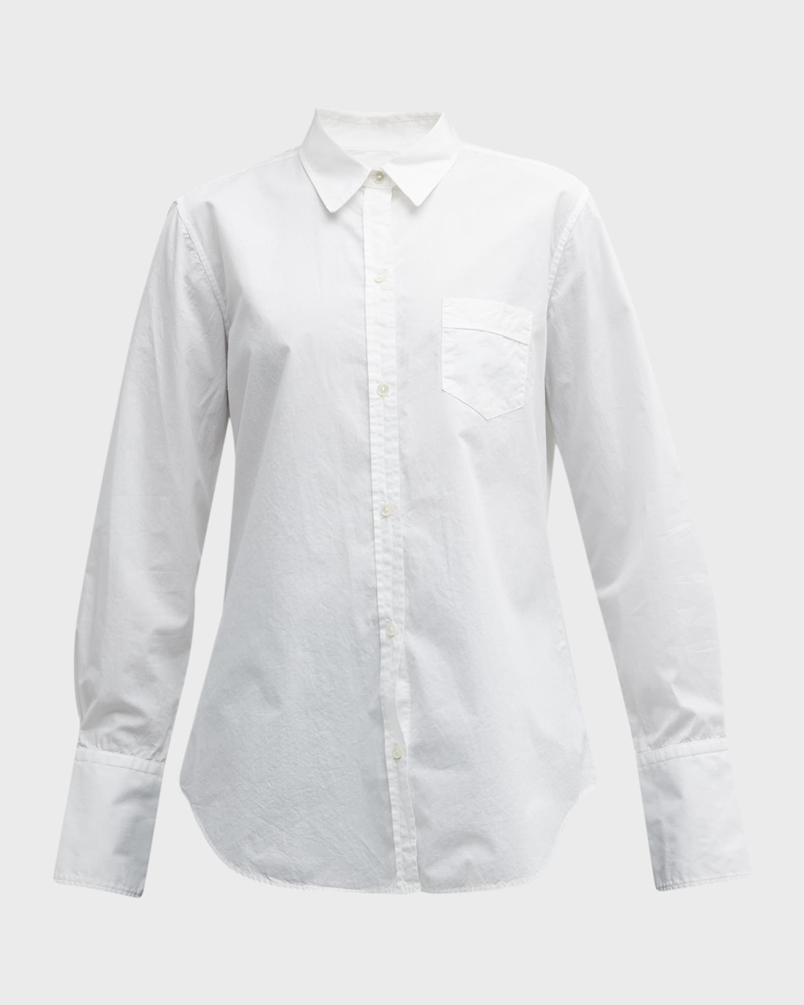 Nili Lotan Long-Sleeve Collared Tunic Shirt | Neiman Marcus