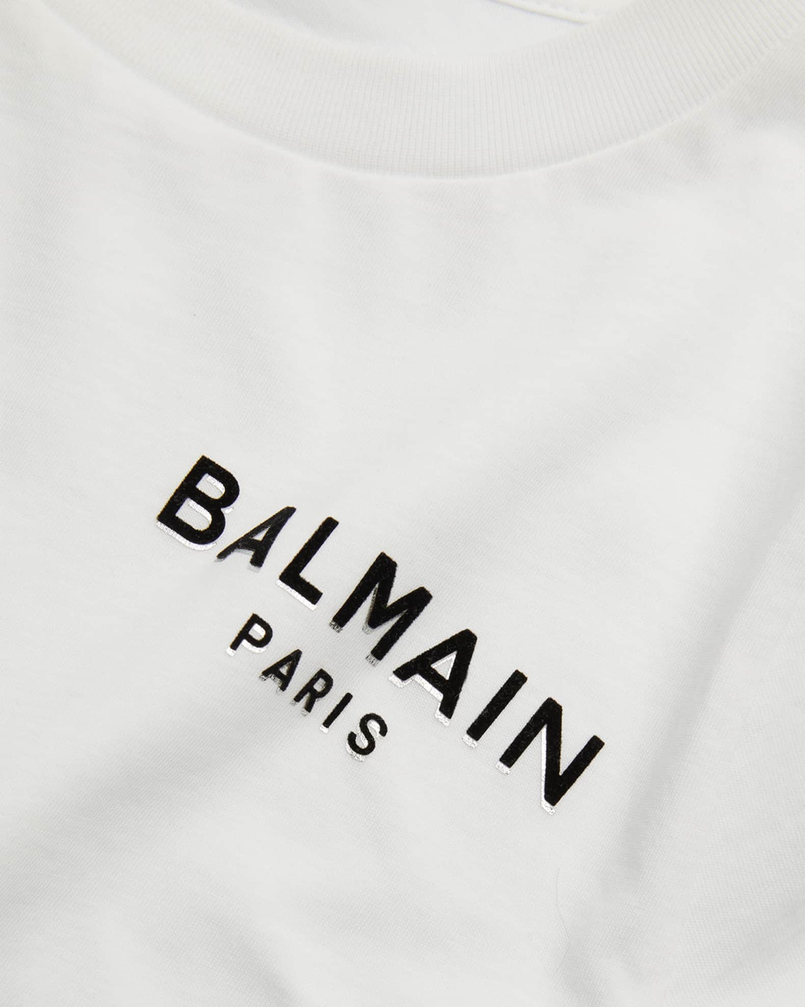 Girl's Logo Tape Trim Cropped Shirt Neiman Marcus