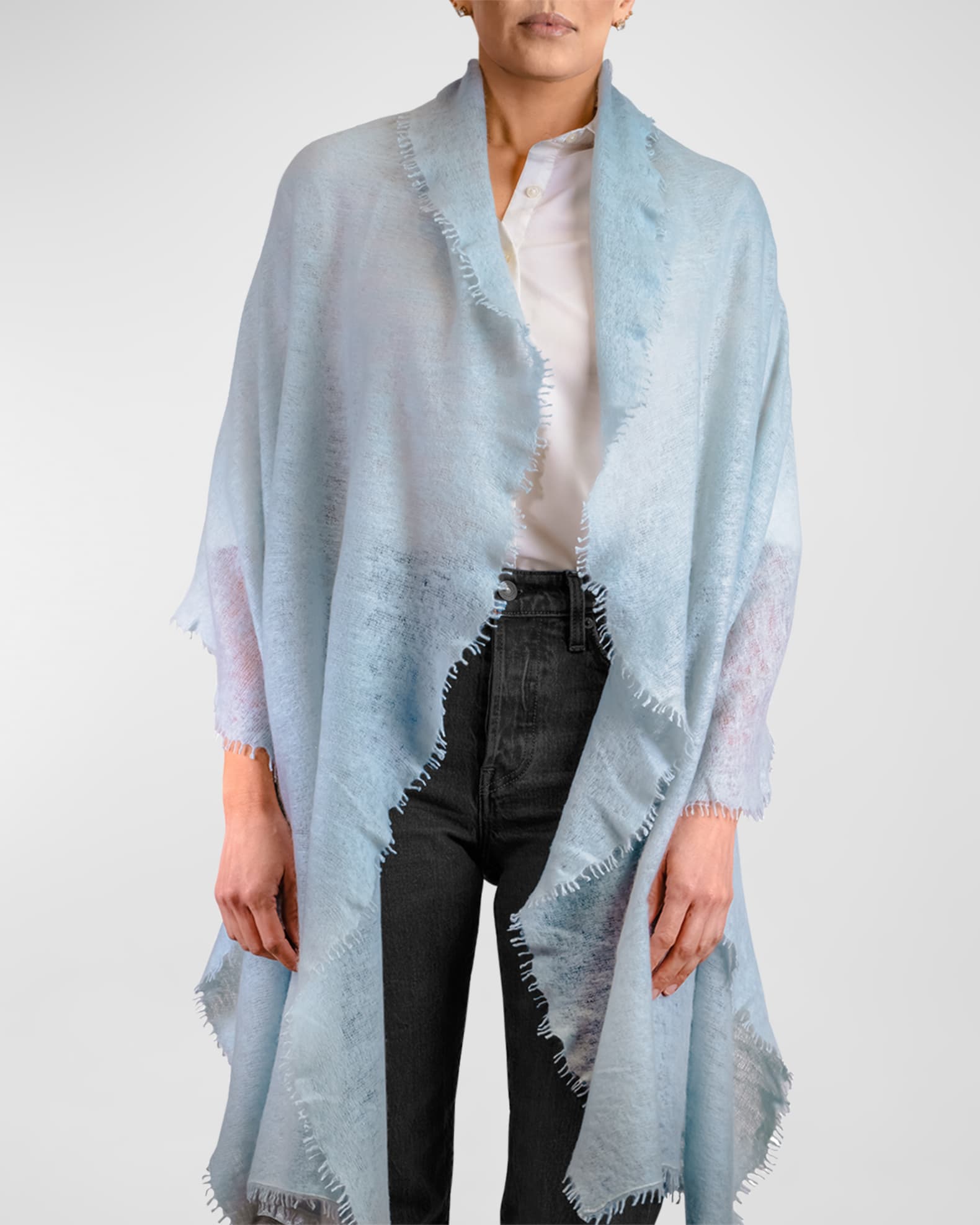 Ian Saude Sophie Cashmere Wrap Mystic Women s Scarves Wraps Wraps Stoles