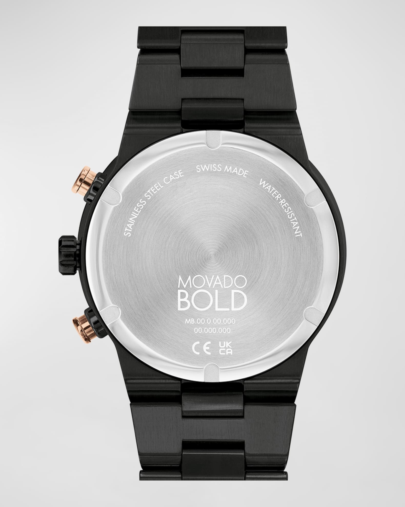 Movado Men s Bold Fusion Chronograph IP Black Steel Bracelet Watch 44mm Neiman Marcus