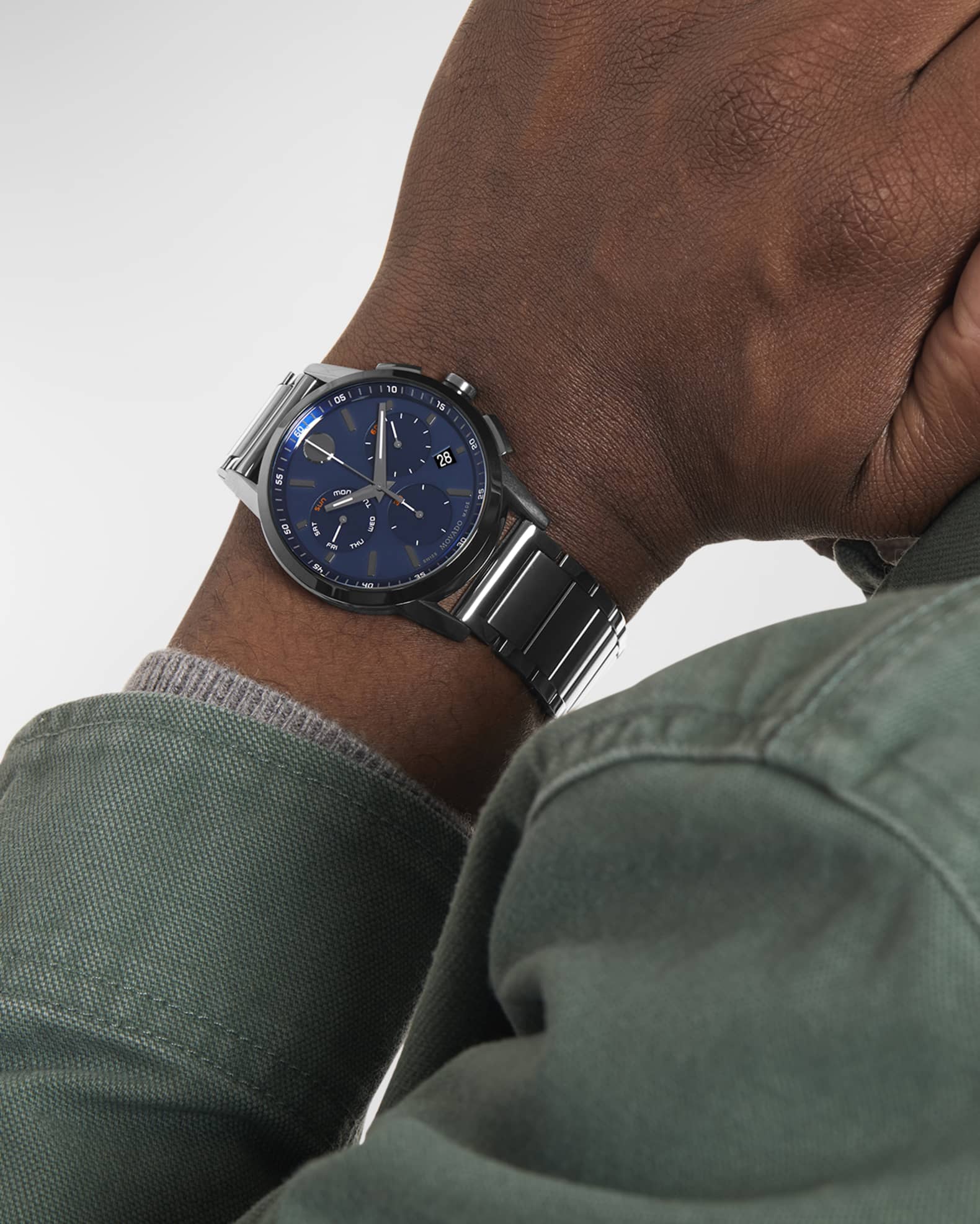 Movado Men s Museum Sport Gunmetal Chronograph Bracelet Watch 43mm Neiman Marcus