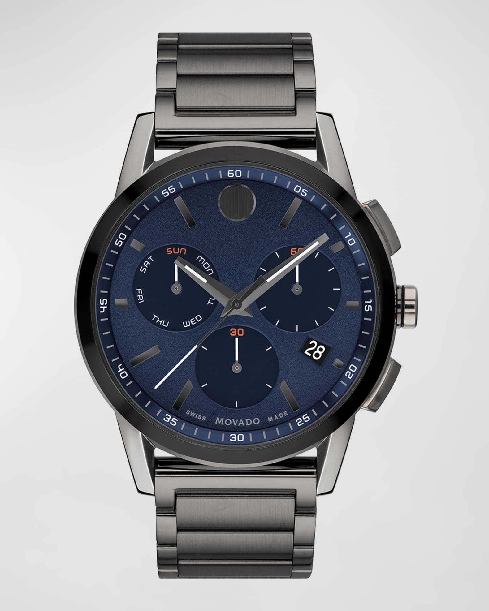 Men s Museum Sport Gunmetal Chronograph Bracelet Watch 43mm