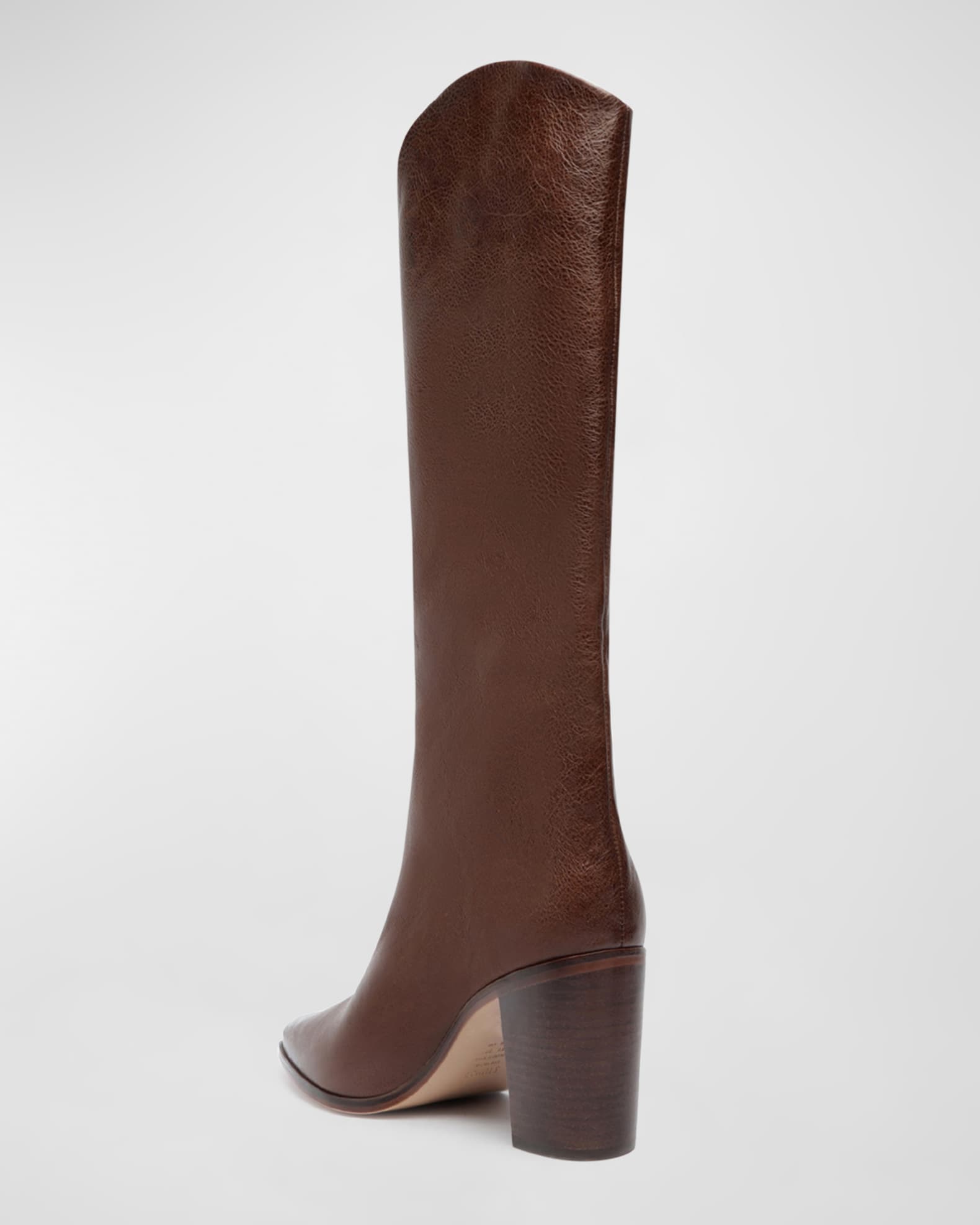 Schutz Maryana Leather BlockHeel Knee Boots Neiman Marcus