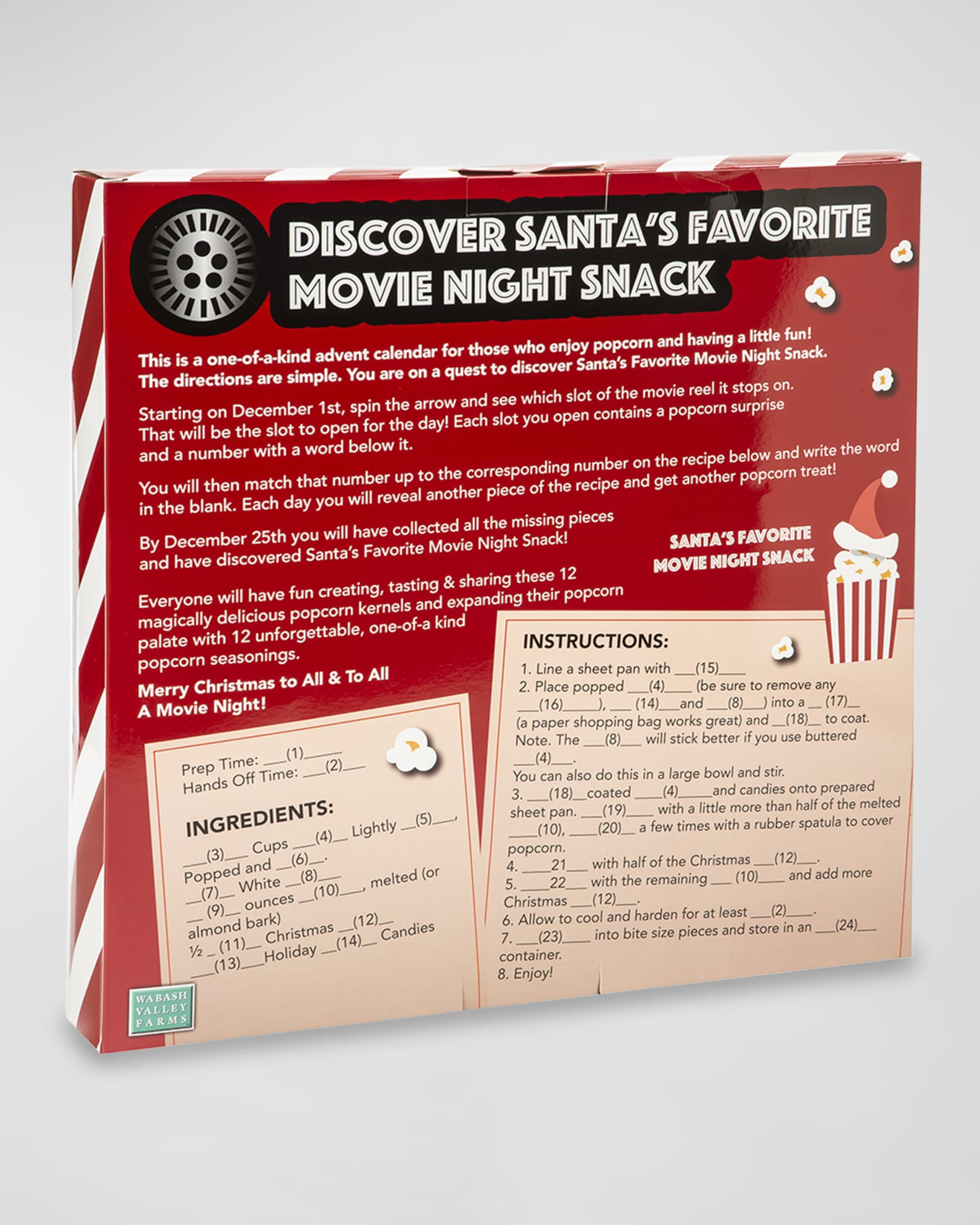 Wabash Valley Farms Santa's Secret Snack Advent Calendar Neiman Marcus