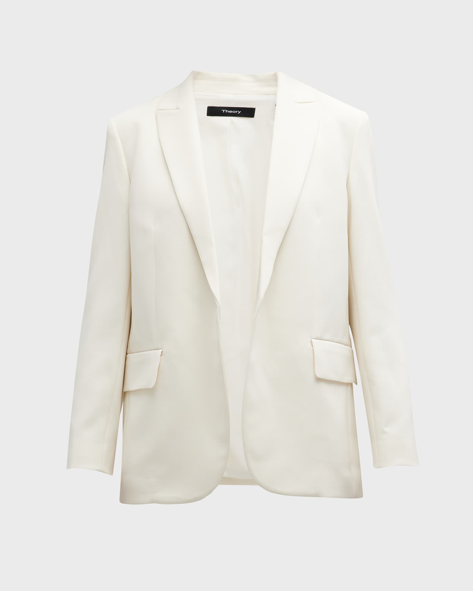 Theory Admiral Crepe Open-Front Jacket | Neiman Marcus