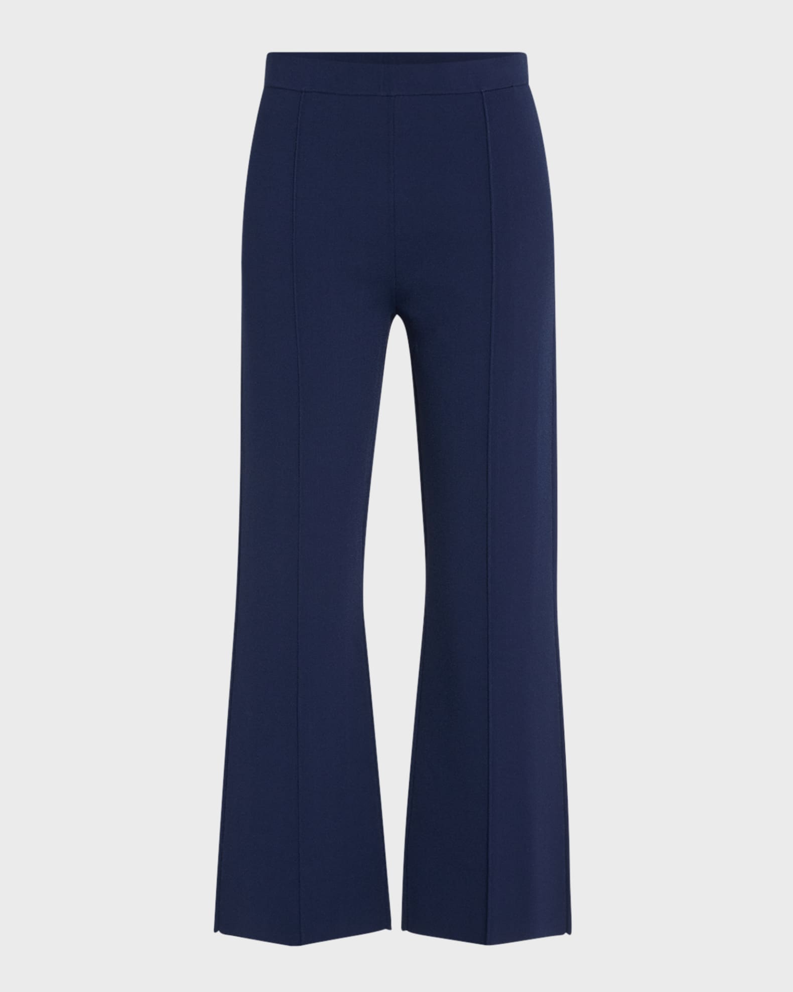 Compact Crepe Cropped Flare Pants