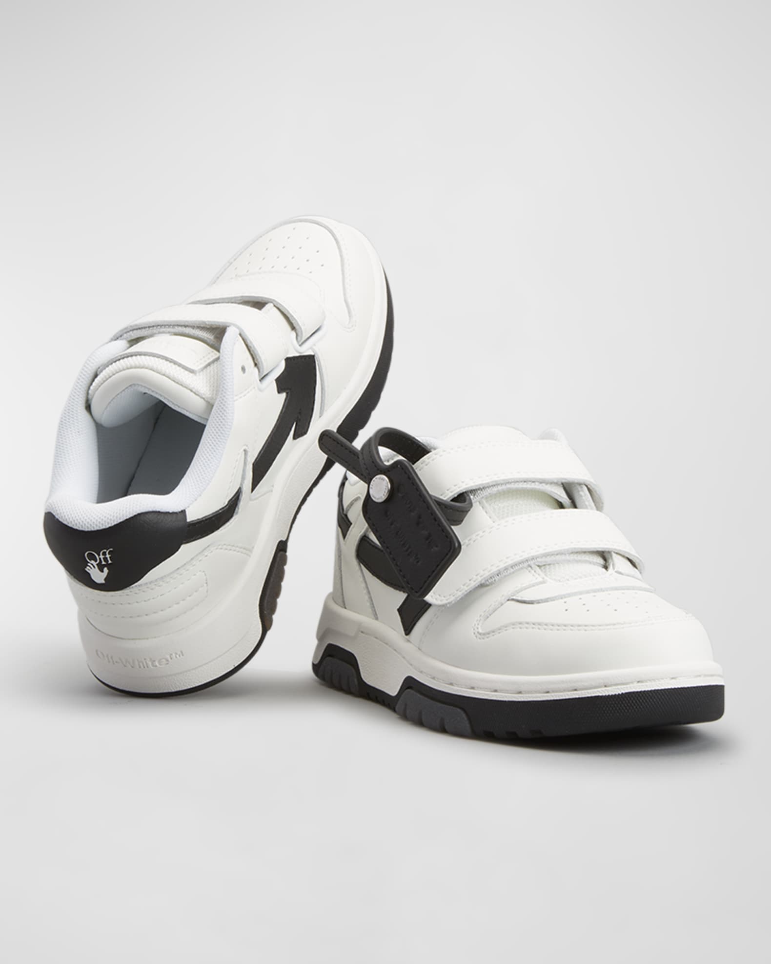 Off White Kid s Out Of Office Leather Sneakers Size Toddler Kids Neiman Marcus