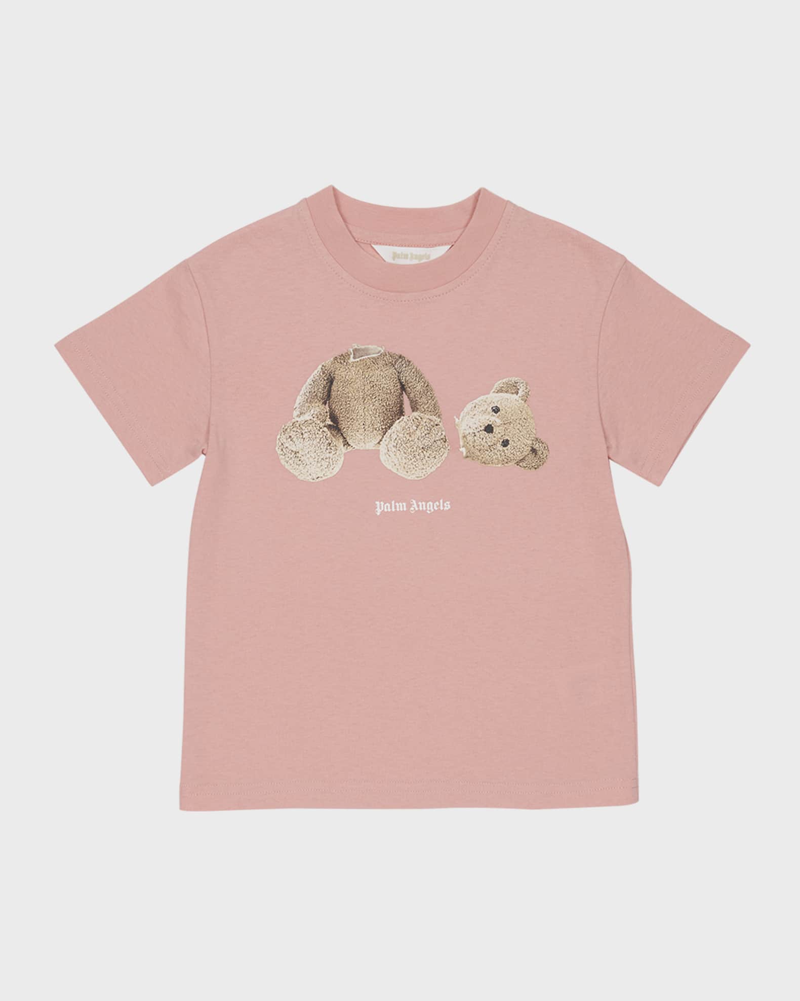 Palm Angels Girl's Bear Logo-Print T-Shirt, Size 4-12 | Neiman Marcus