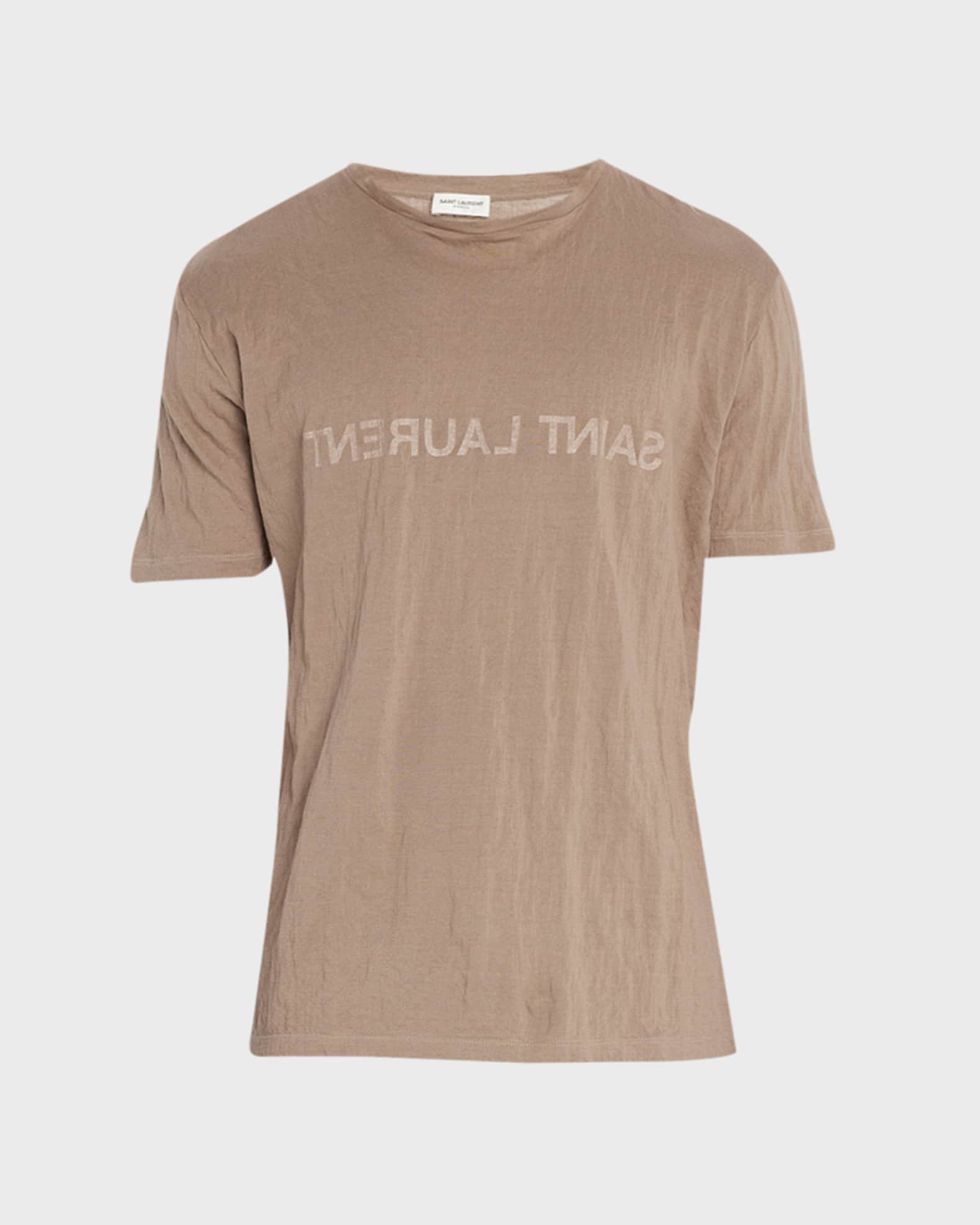 Saint Laurent Men s Reverse Logo Tee Neiman Marcus