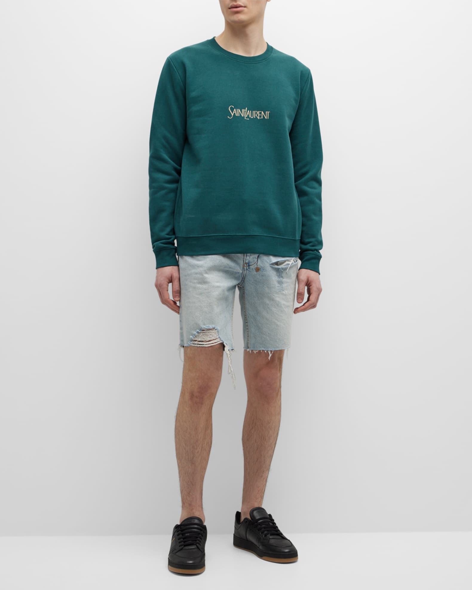 Men s Logo Cotton Crew Sweatshirt