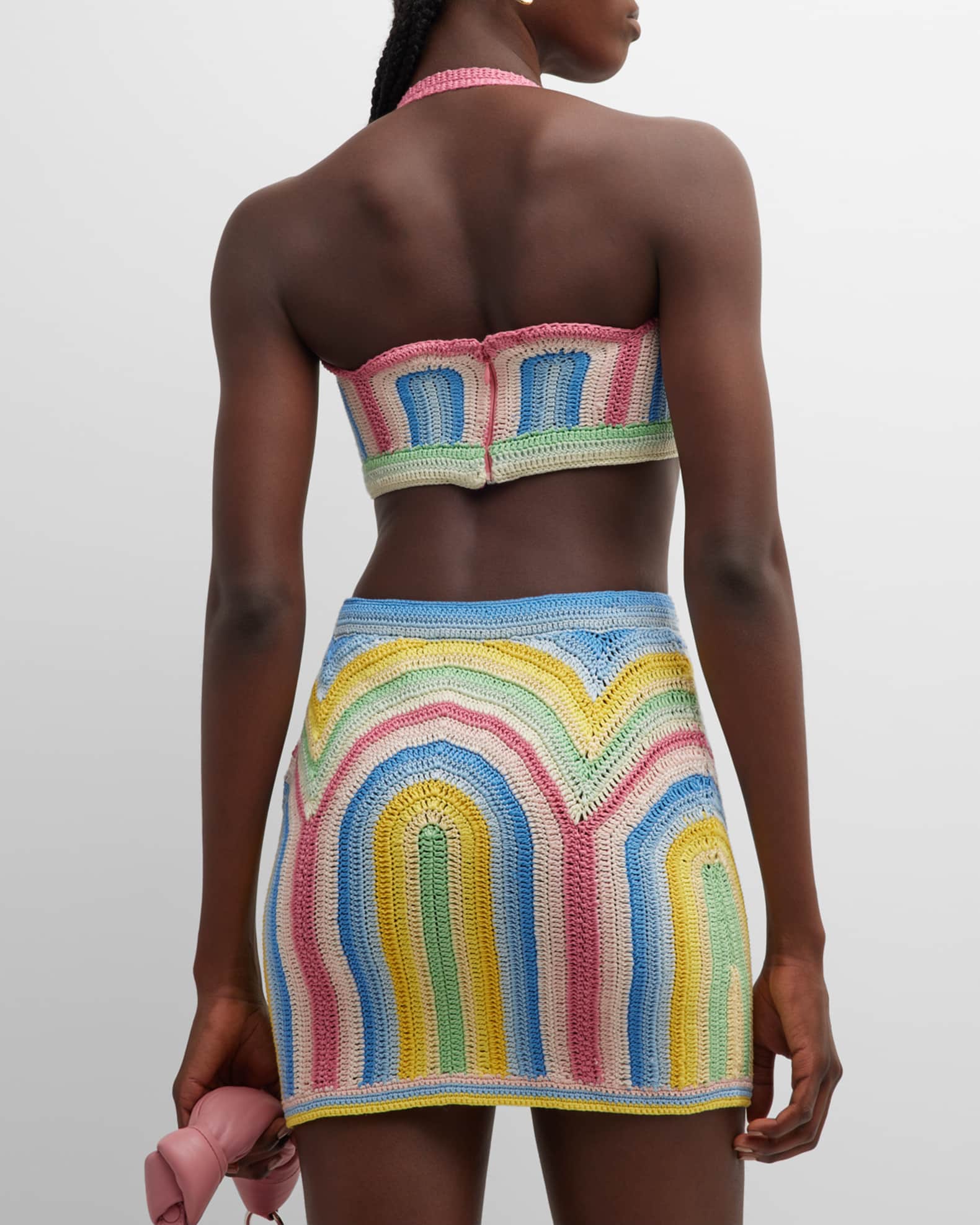 Chevron Crochet Rainbow Crop Top Forever 21 Crochet Bikini Top