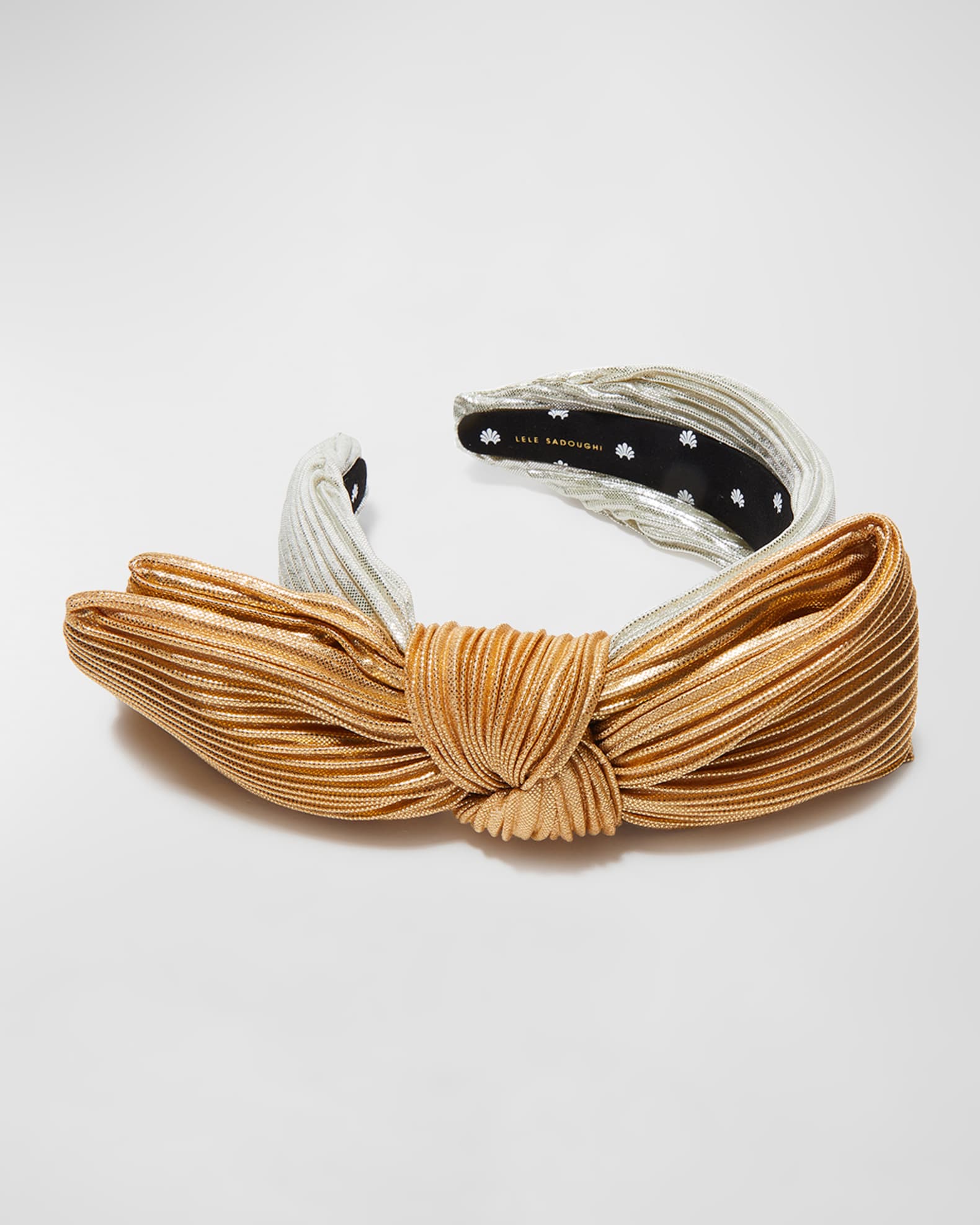 Lele Sadoughi TwoTone Metallic Holly Headband Neiman Marcus