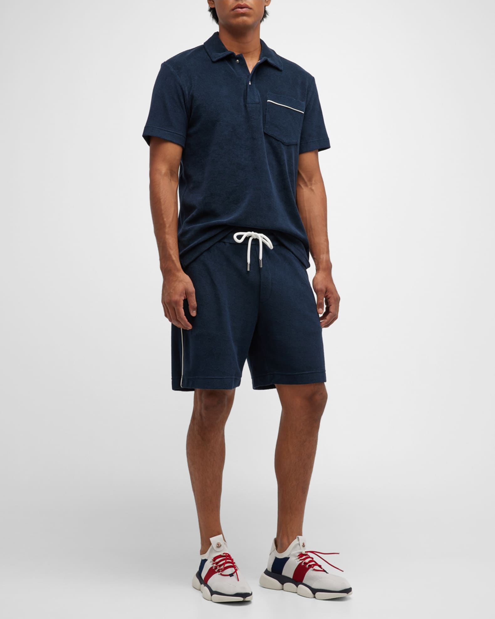 Moncler Men's Terry Polo Shirt | Neiman Marcus