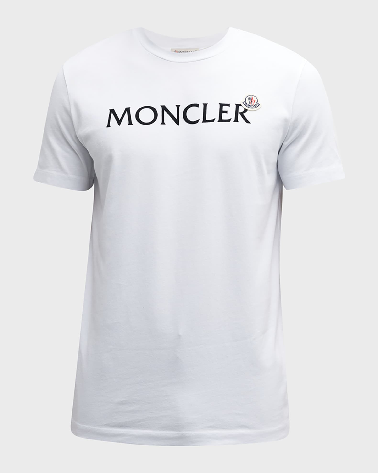 Moncler Moncler Logo Patch Cotton T Shirt - Stylemyle