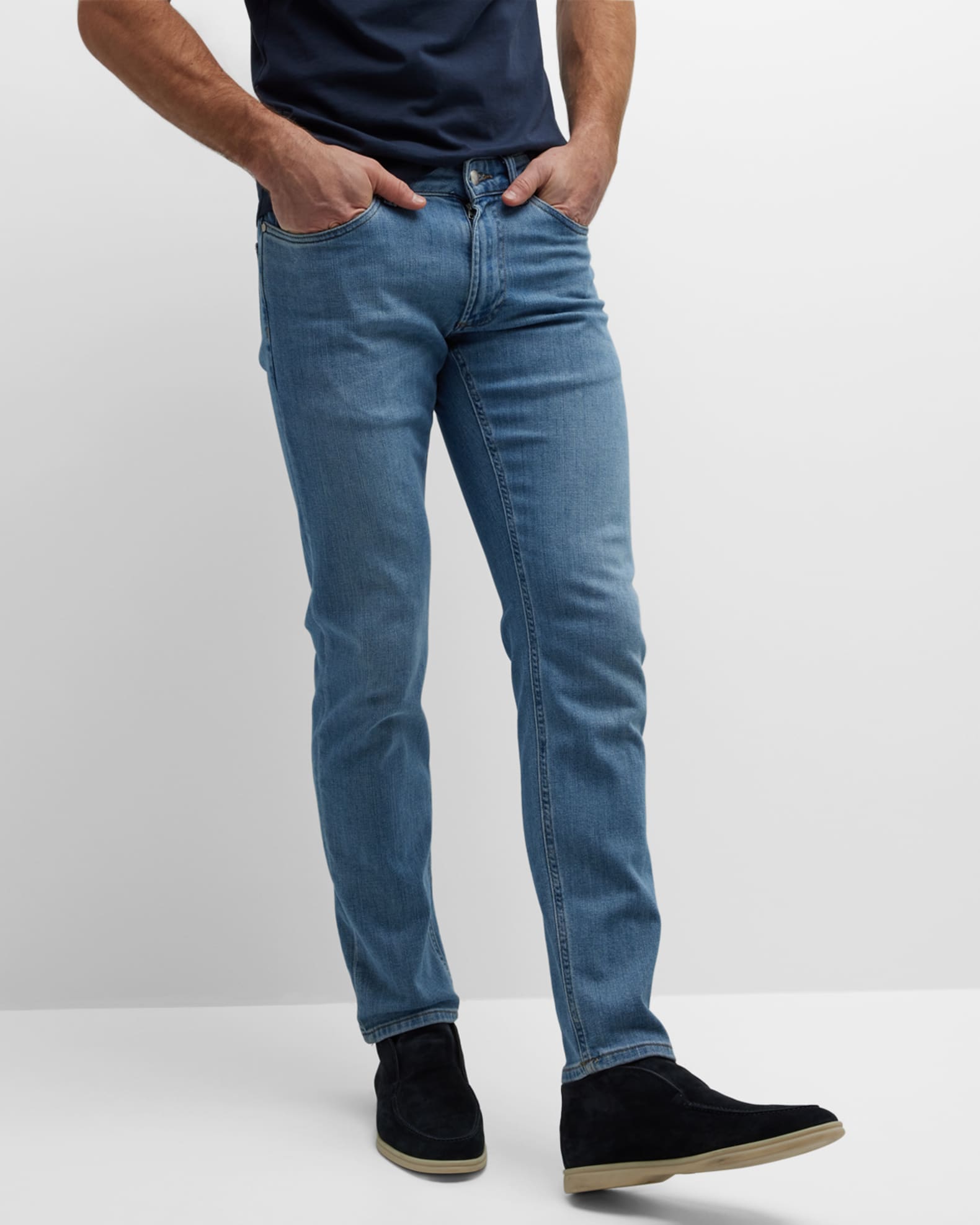 Peter Millar Men's Stretch Denim 5-Pocket Jeans | Neiman Marcus