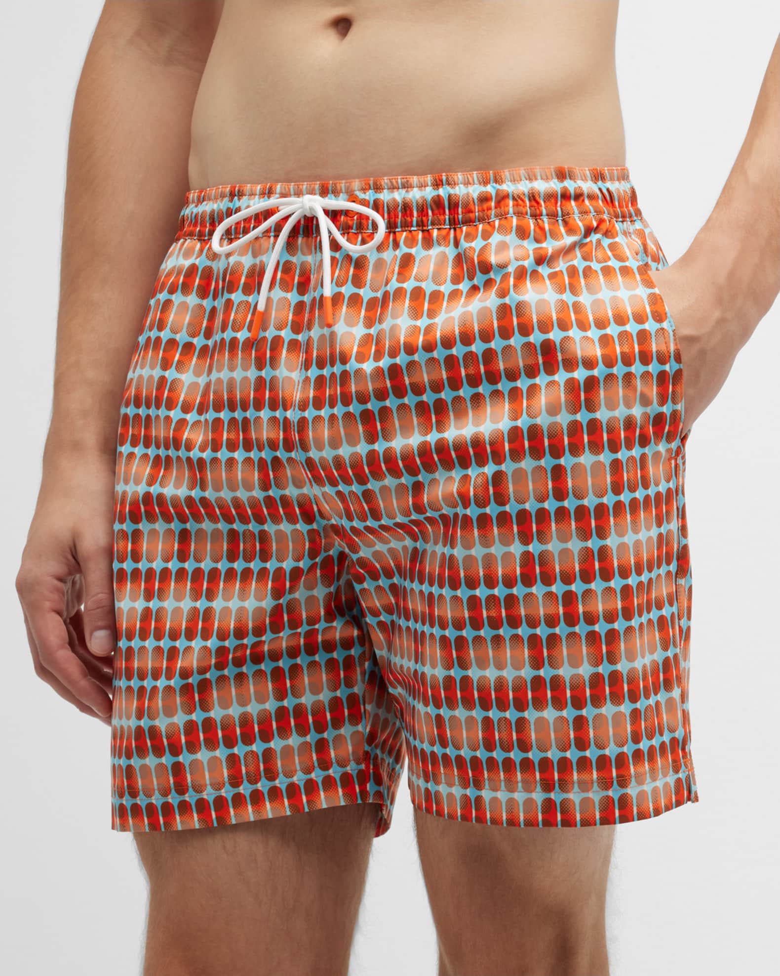 Men's Geometric Swim Shorts - Thumbnail 2