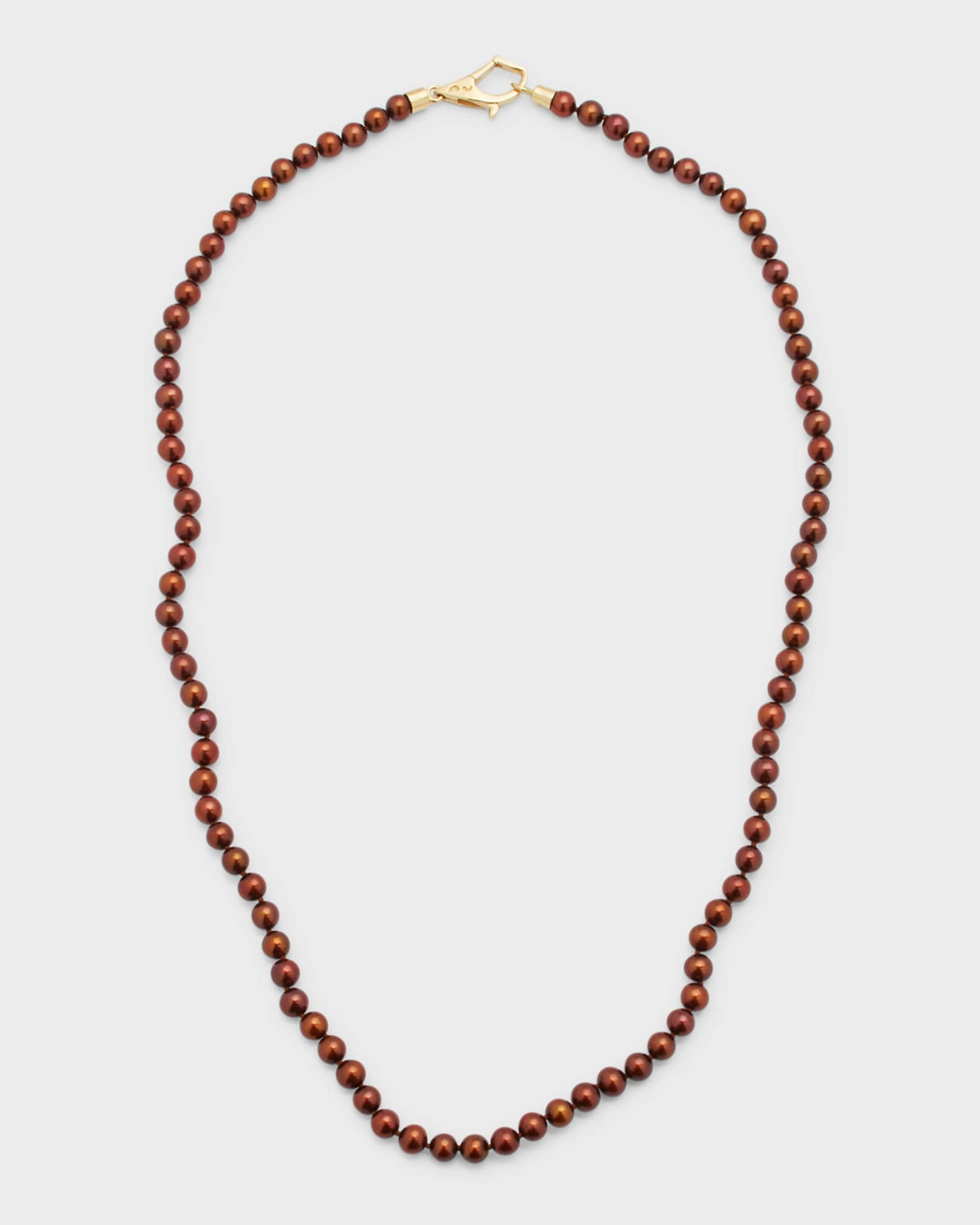 18k XoK Wave Chocolate Pearl Necklace 0