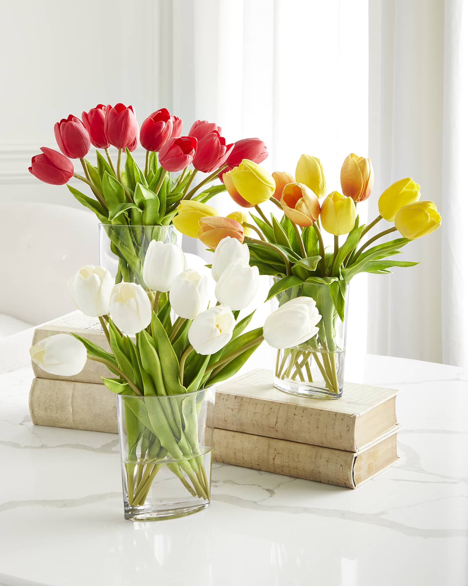Real Touch Spring Tulips Arrangement  0