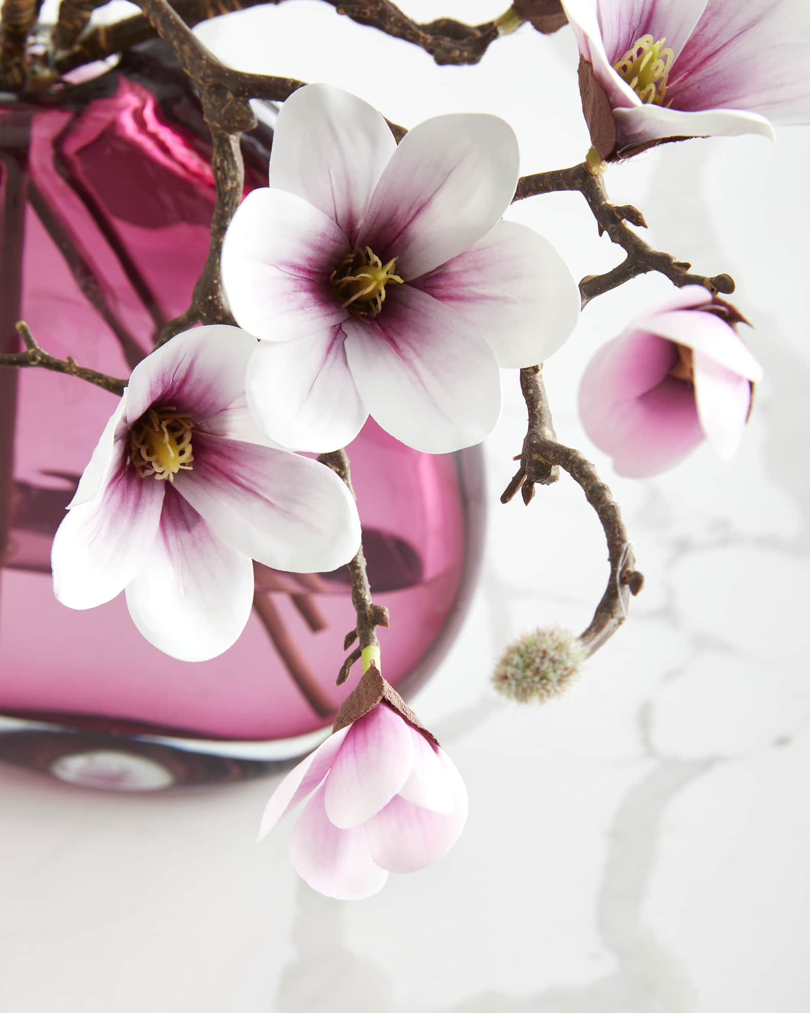 Plum Magnolia 17" Faux Floral Arrangement 1