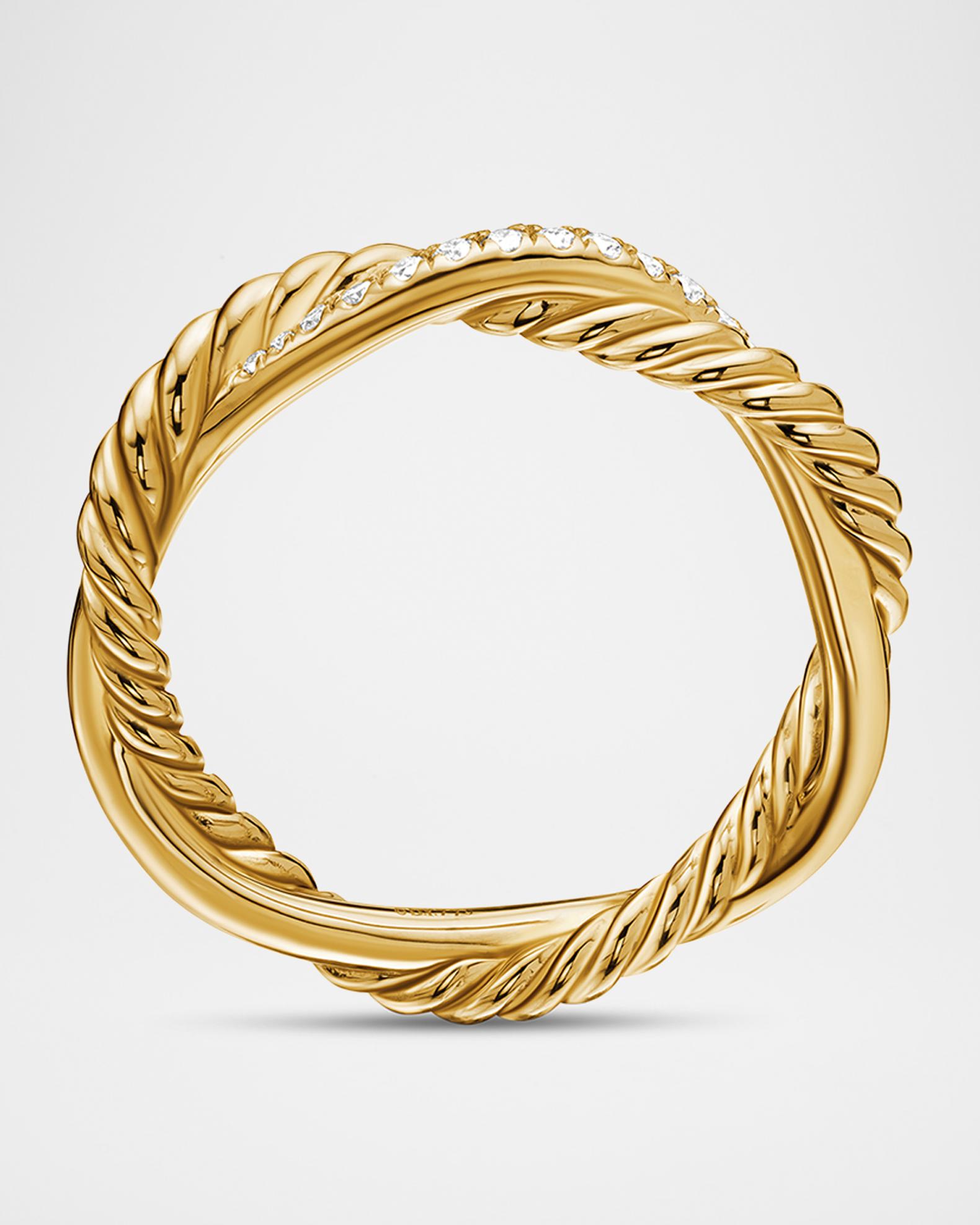 Petite Infinity Band with Diamonds in 18K Gold | Neiman Marcus