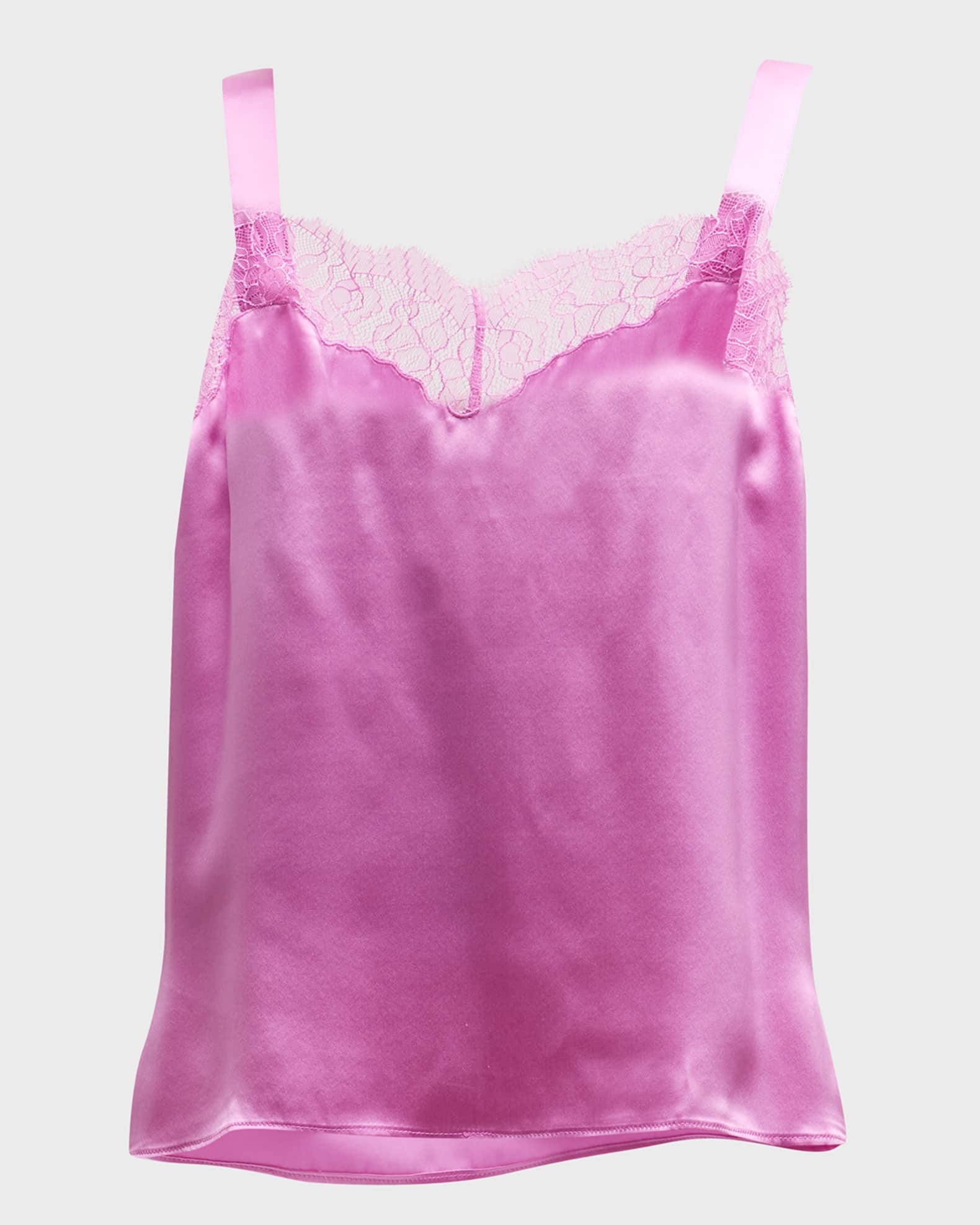Cami NYC Seraphina LaceTrim Silk Cami Neiman Marcus