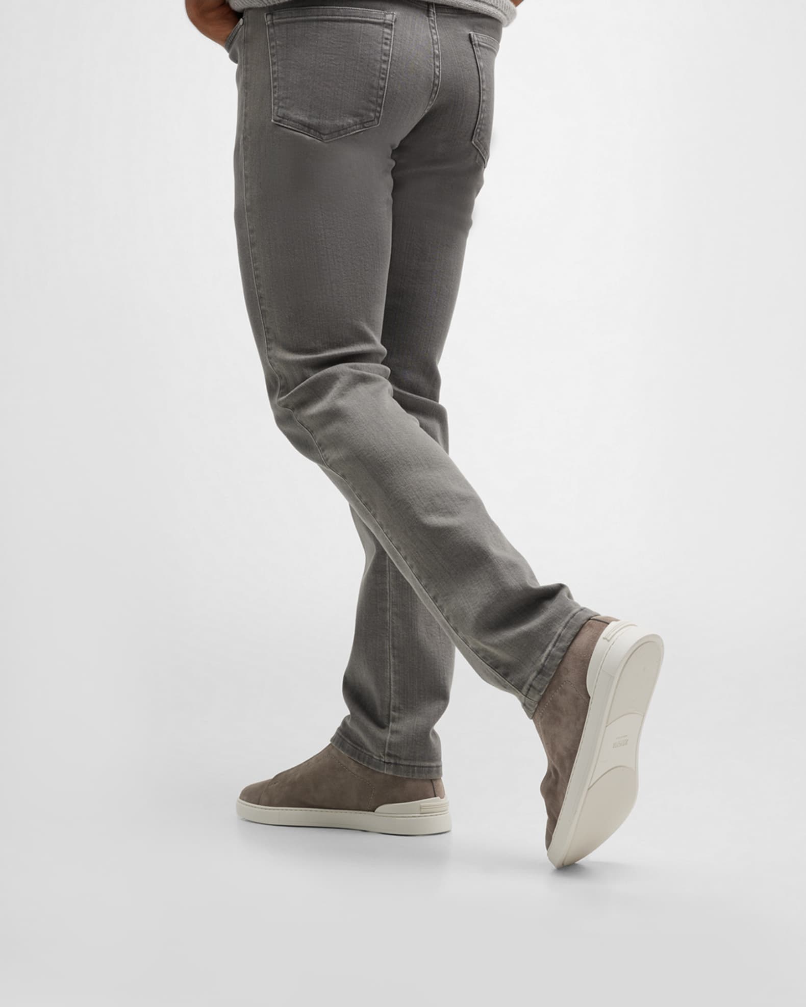 ZEGNA Men's Triple Stitch™ Slip-On Suede Low-Top Sneakers