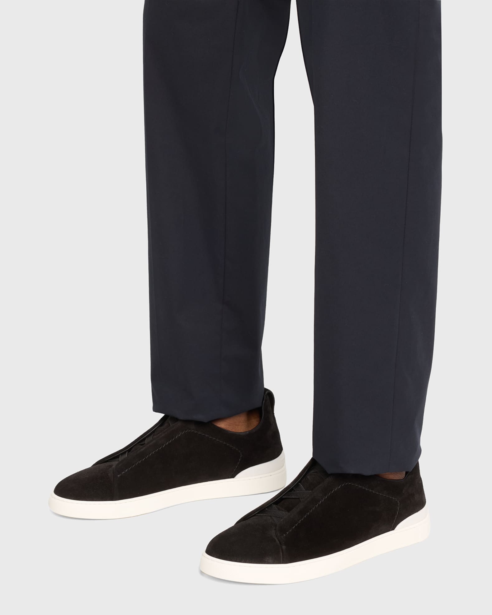 Men's Triple Stitch Suede Sneakers 1