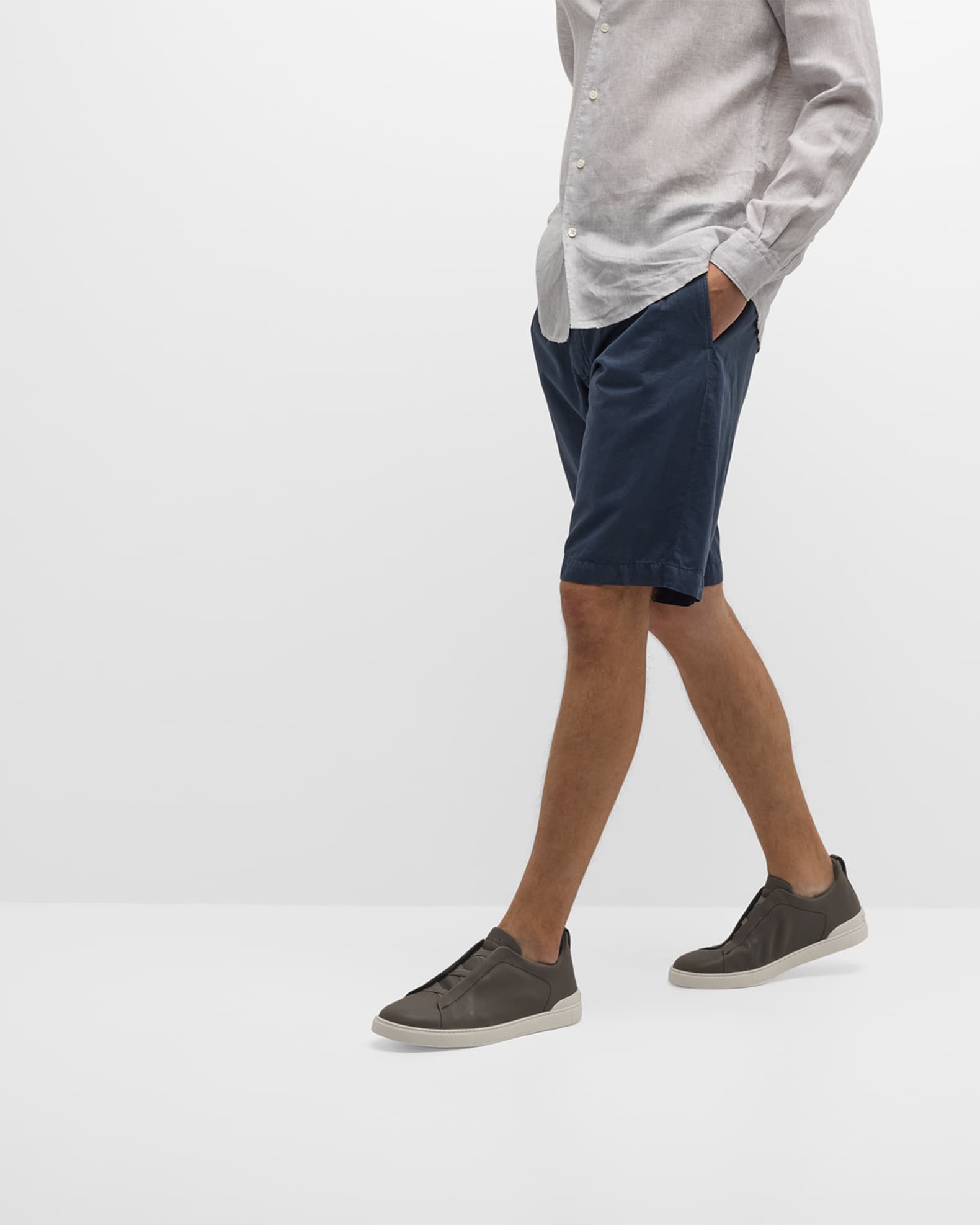 Men's Triple Stitch SECONDSKIN Leather Slip-On Sneakers