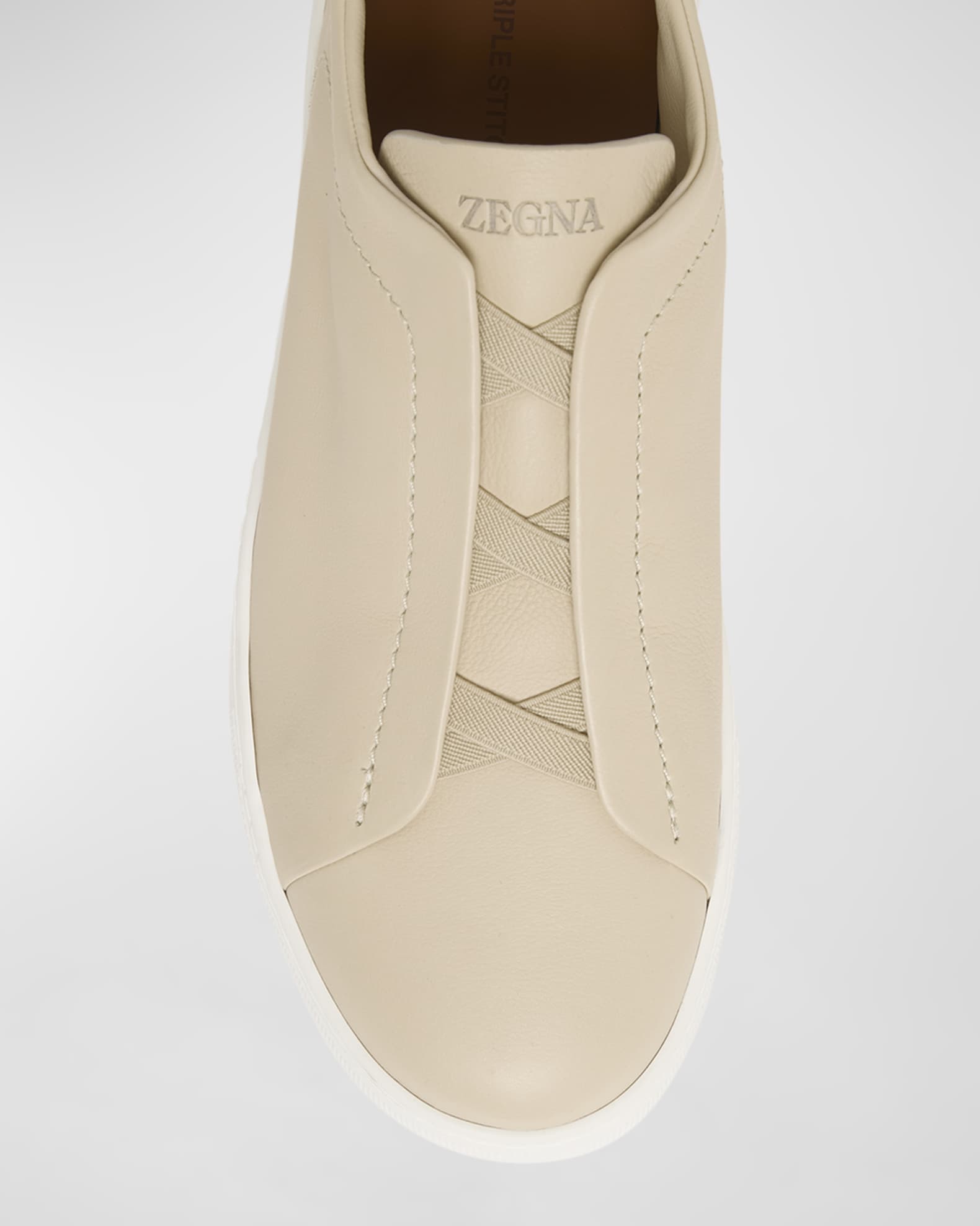Men's Triple Stitch SECONDSKIN Leather Slip-On Sneakers
