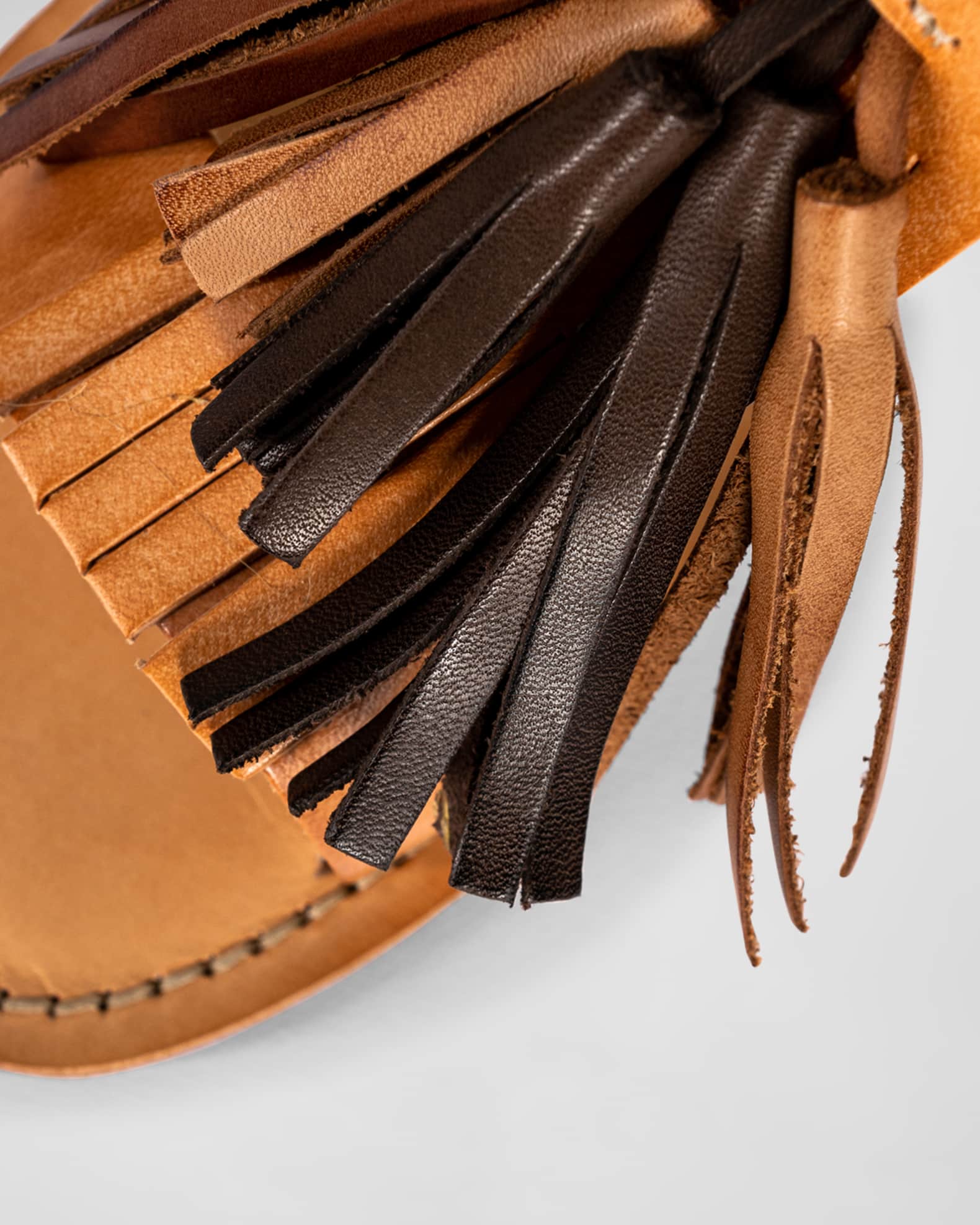 Cocobelle Fringe Leather Sandals With Cushioned Insole Neiman Marcus