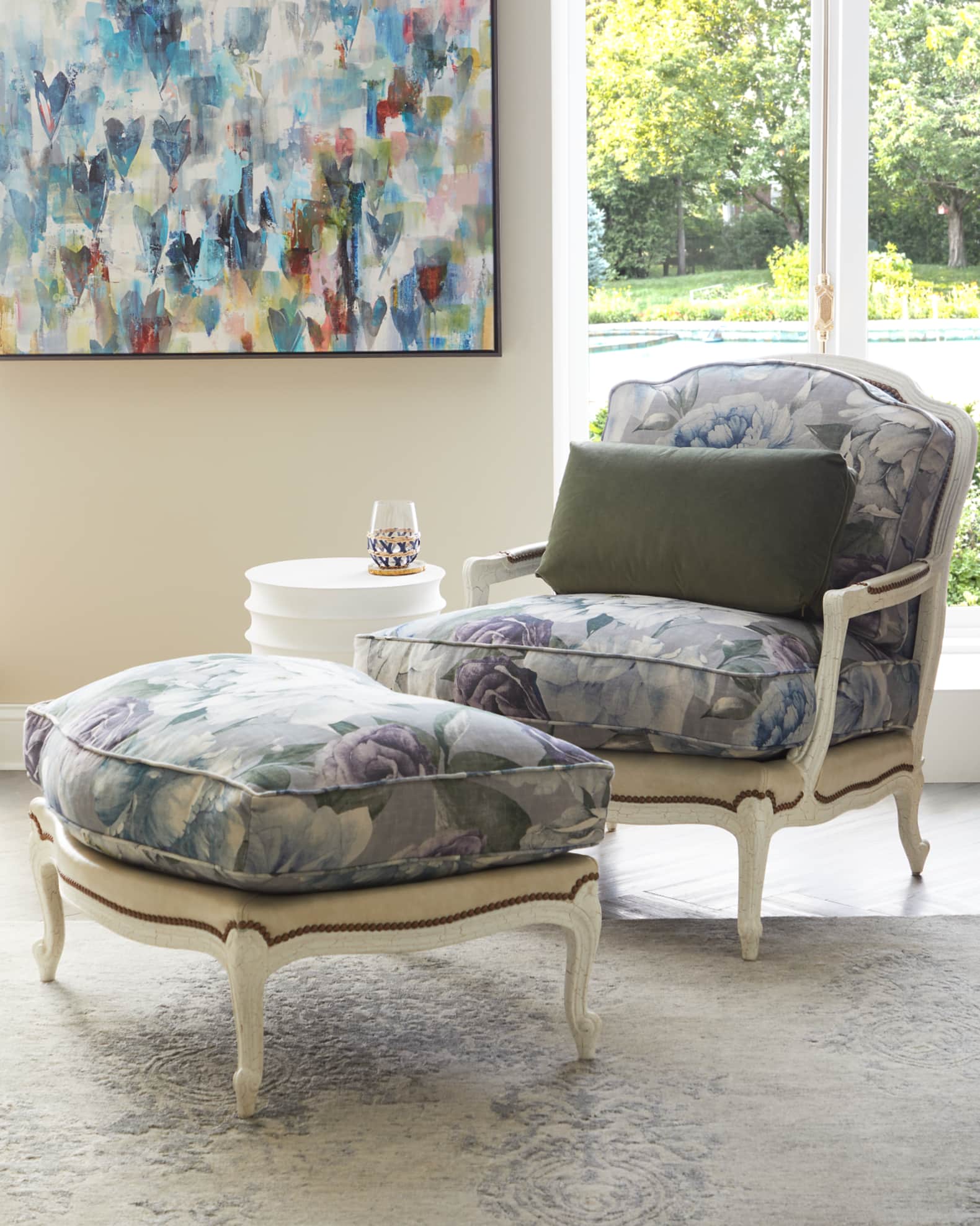 Old Hickory Tannery Genevieve Bergere Chair | Neiman Marcus