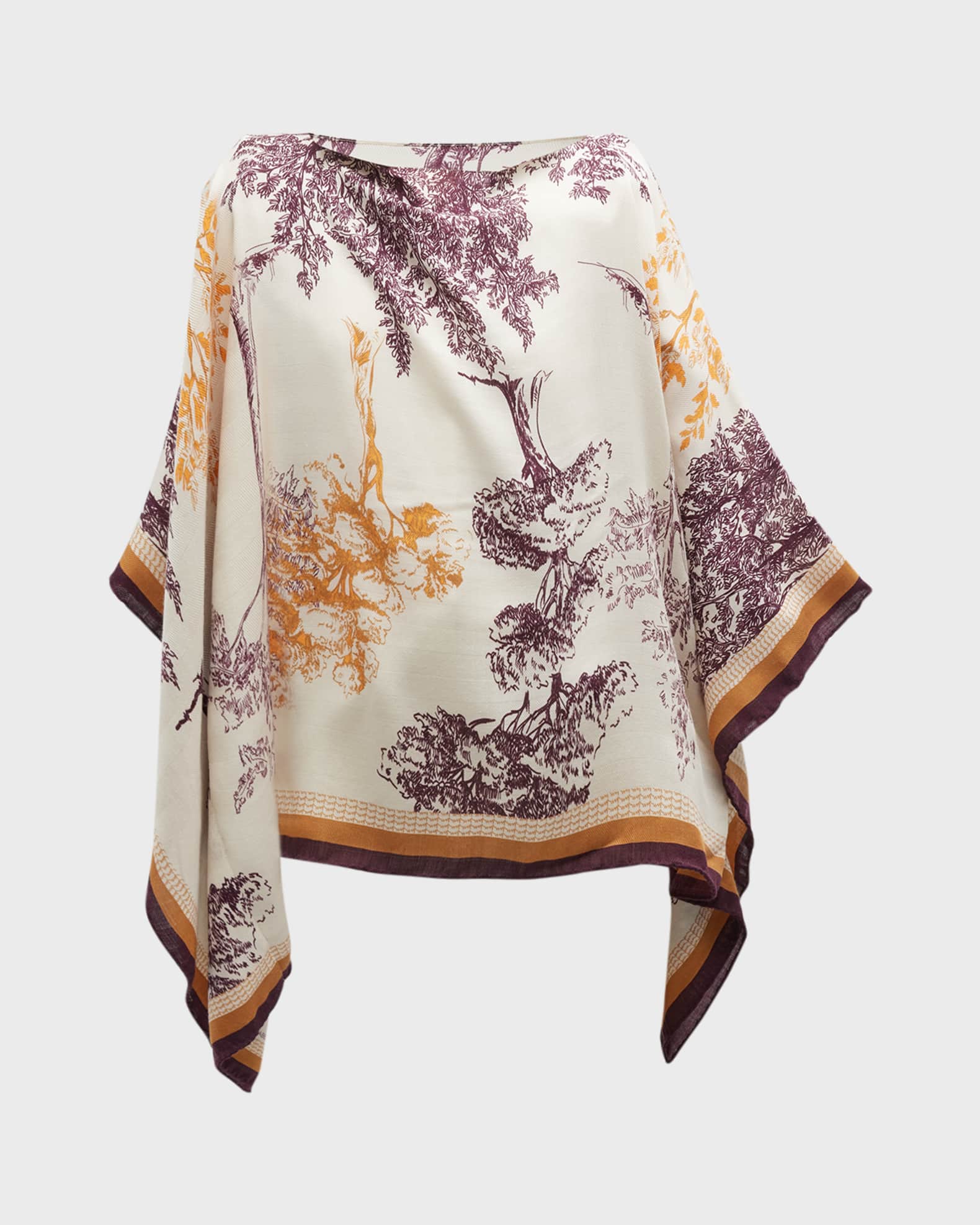 Tree Cashmere-Blend Poncho  1