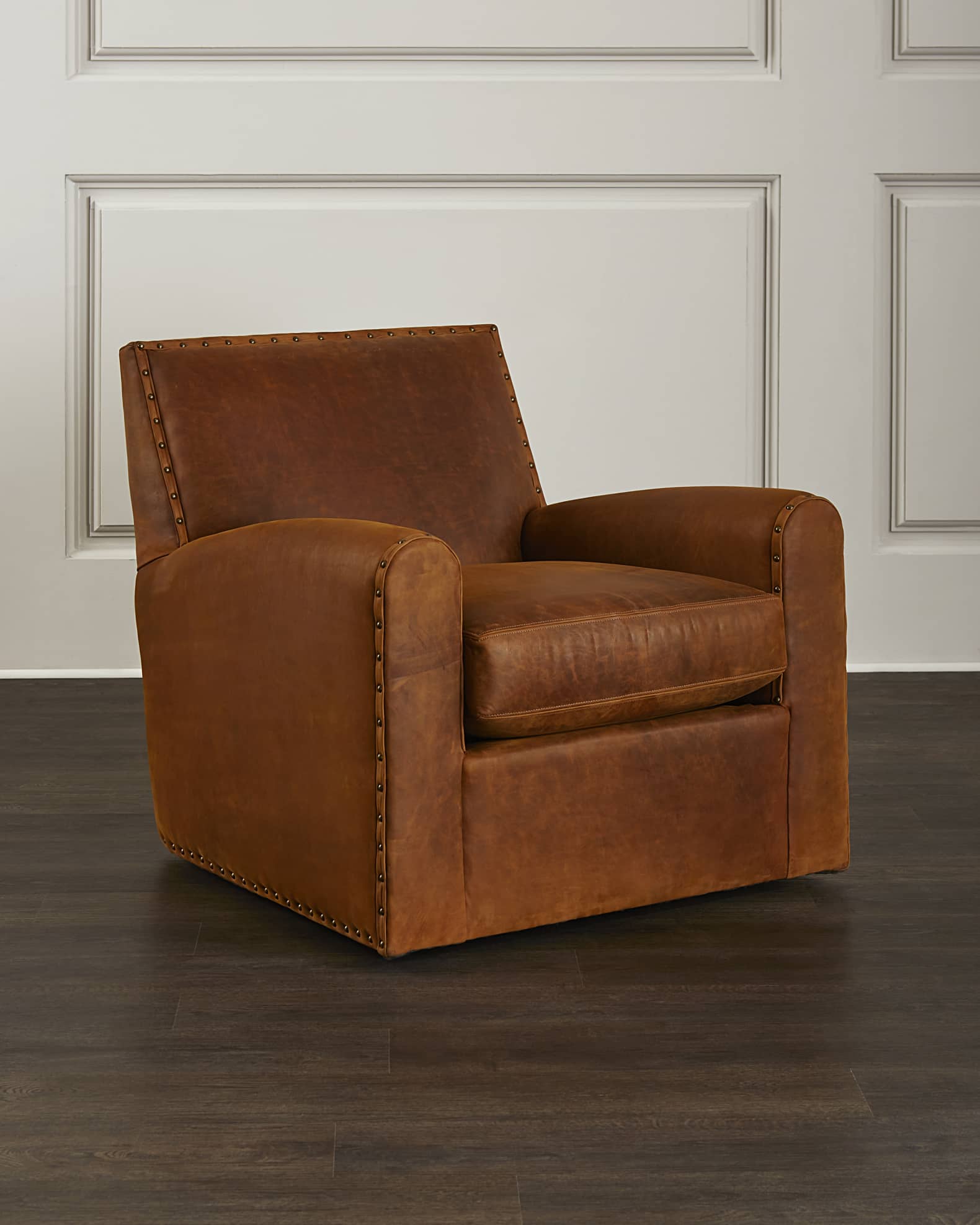 Craig Leather Swivel Chair  0