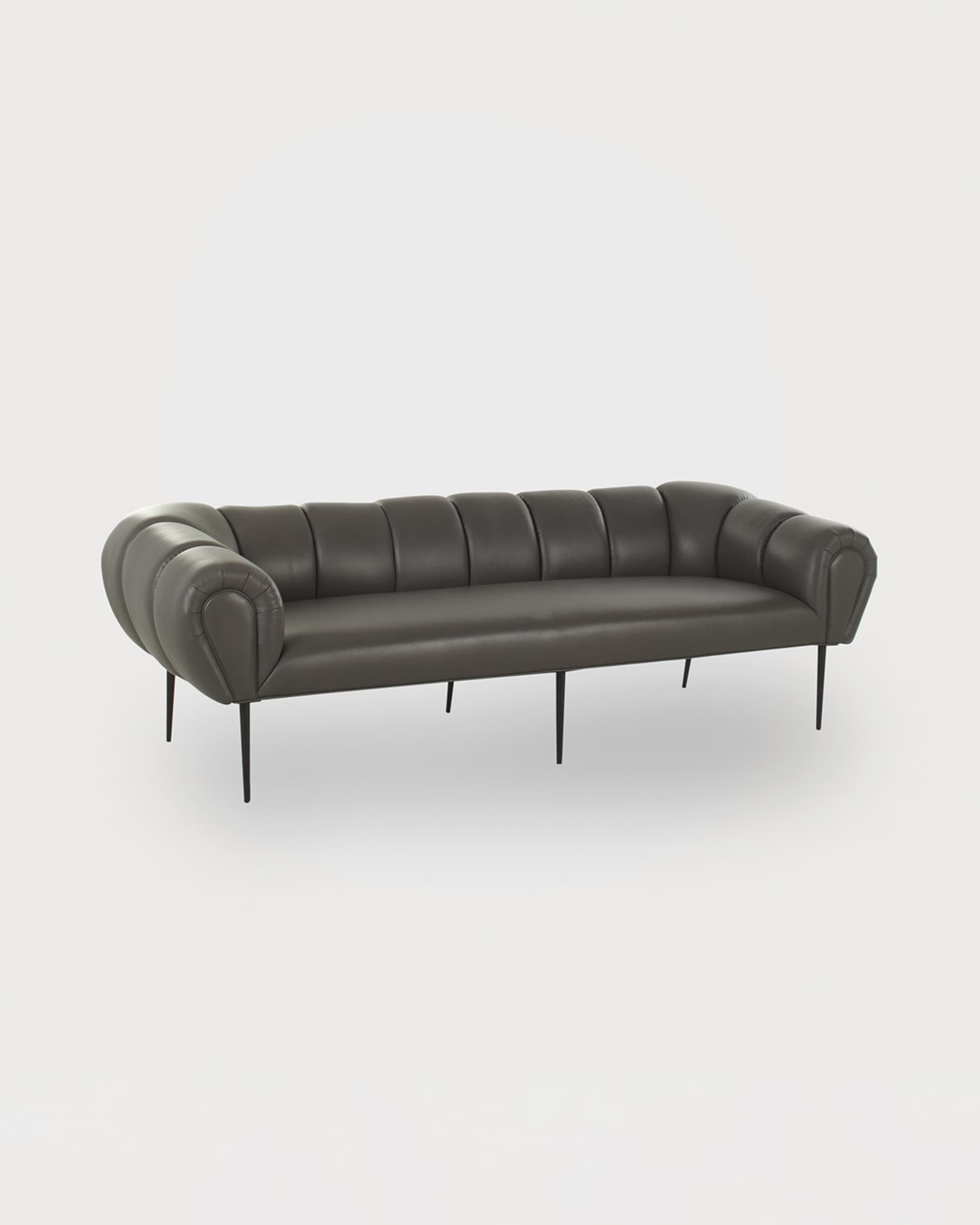 Graham Leather Sofa, 99" 1