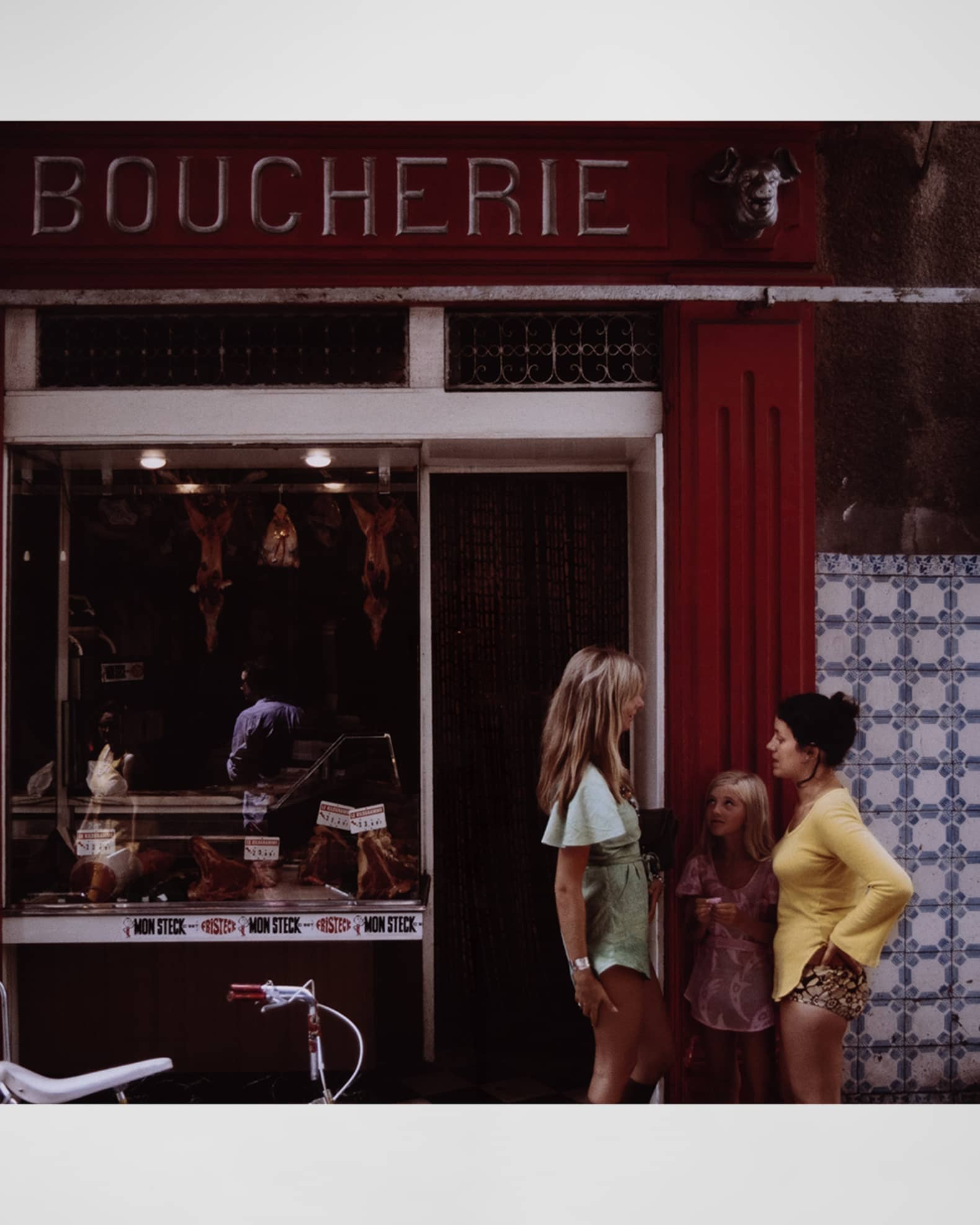"Saint-Tropez Boucherie" Chromaluxe Wall Art by Slim Aarons 1
