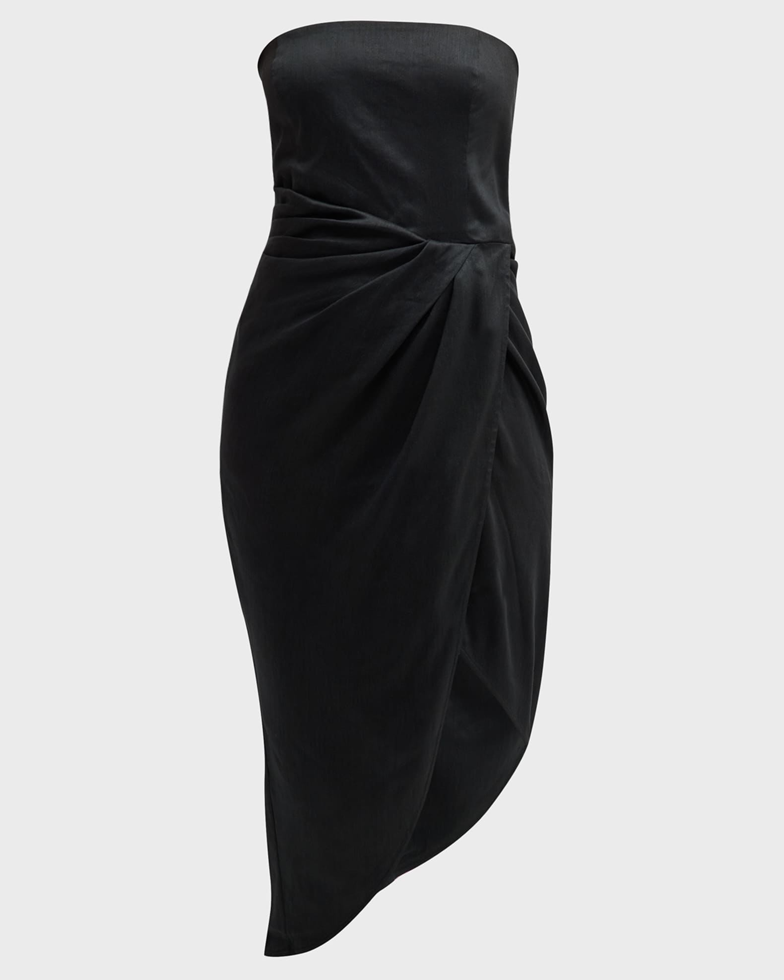Gauge 81 Lica Strapless Linen Midi Dress | Neiman Marcus