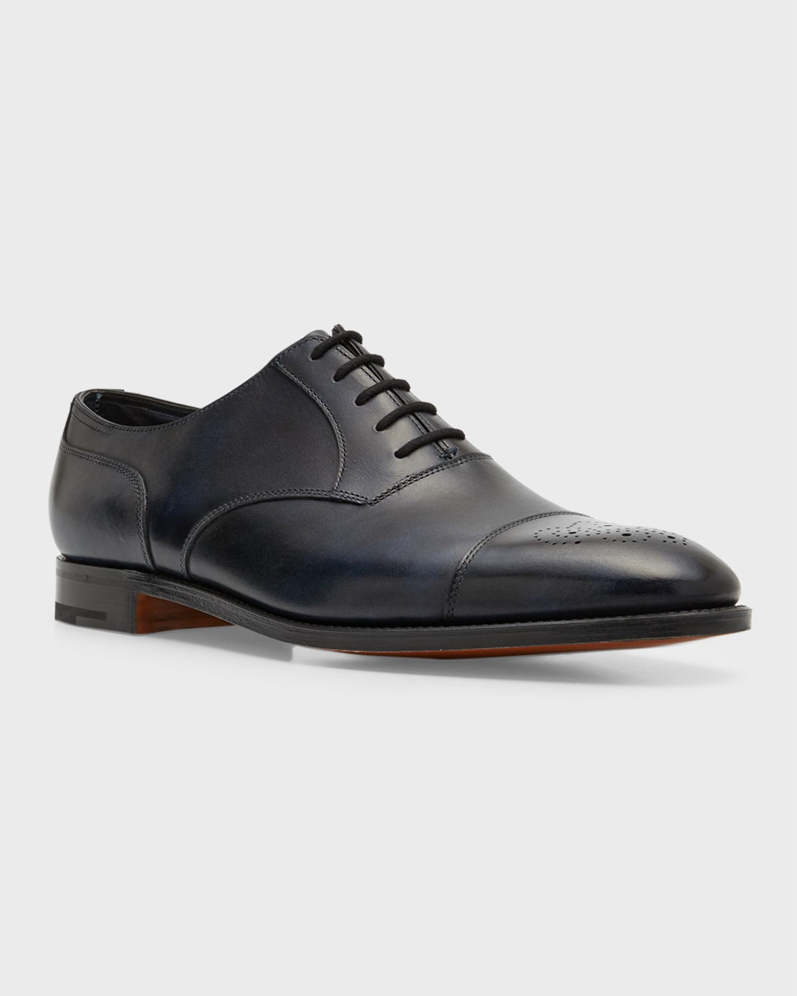 Men's Hartland Cap Toe Brogue Leather Oxfords 1